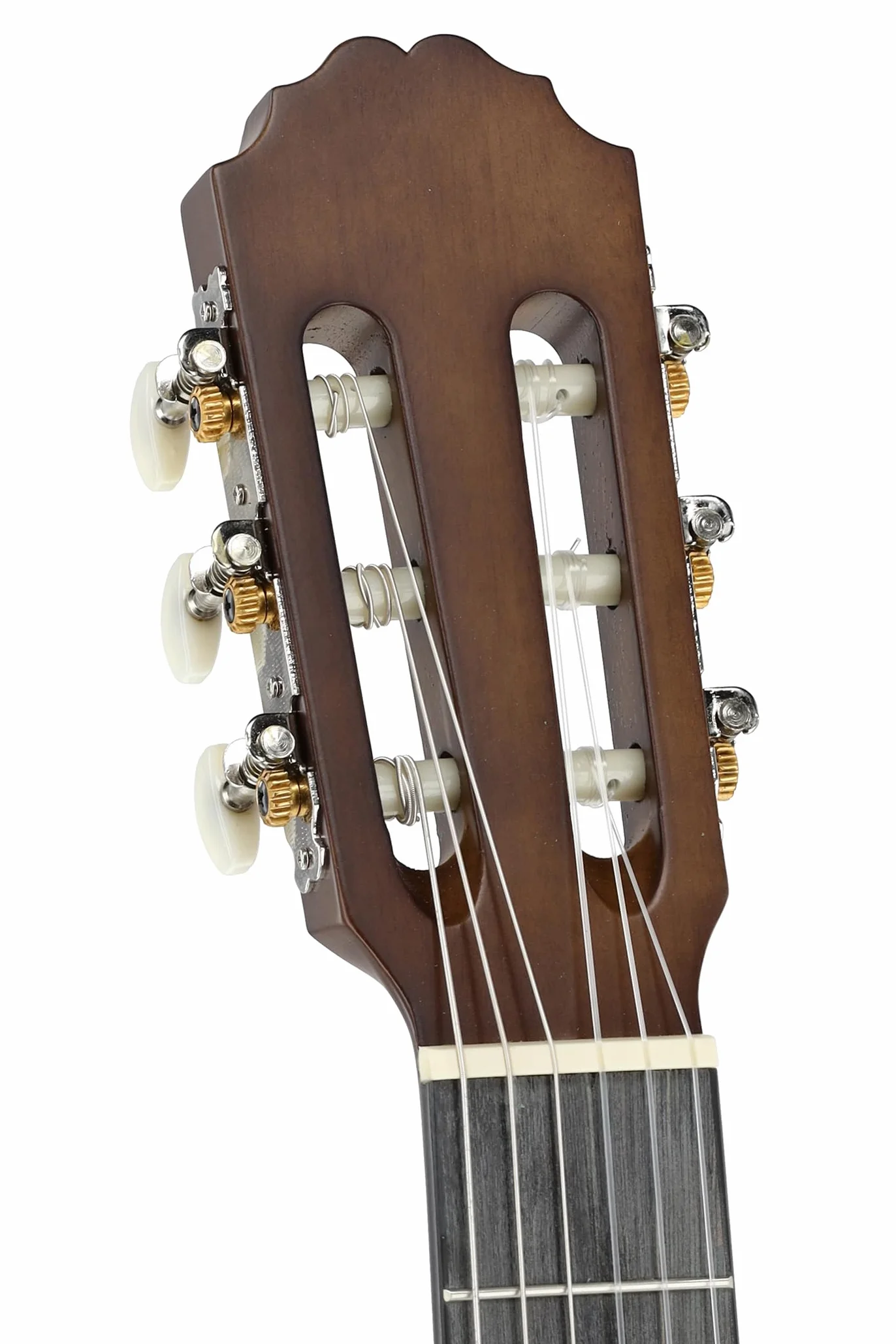 GEWA E-Acústica Guitarra Clásica Básica - Classic Electro - 4/4 - Cuerpo de Tilo - Pastilla EQ de 4 bandas con afinador - Cutaway - Color Nogal