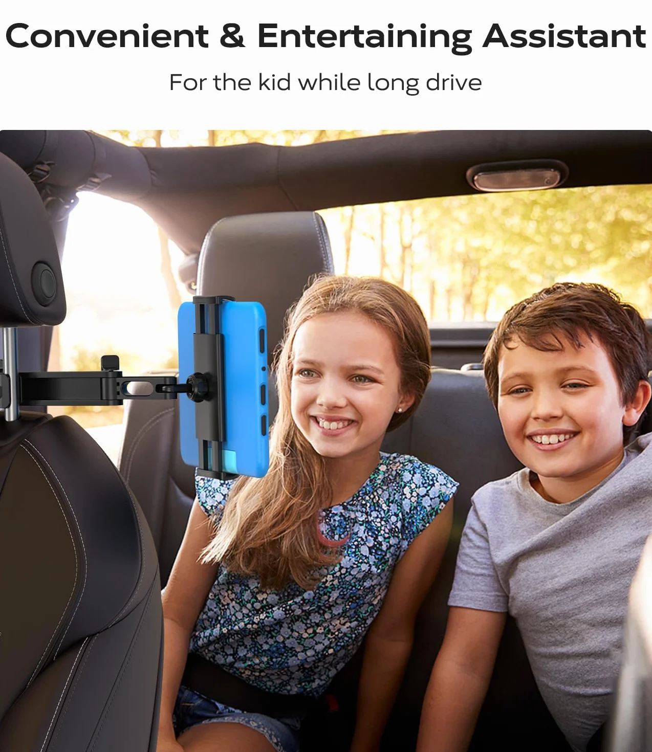 AHK Soporte Tablet Coche, Tablet para Coche Reposacabezas con Apoyo 360 Rotación para 4,4-11 Pulgadas iPad, iPhone, Galaxy Tab, Huawei Mediapad, Switch et d'autres Smartphones