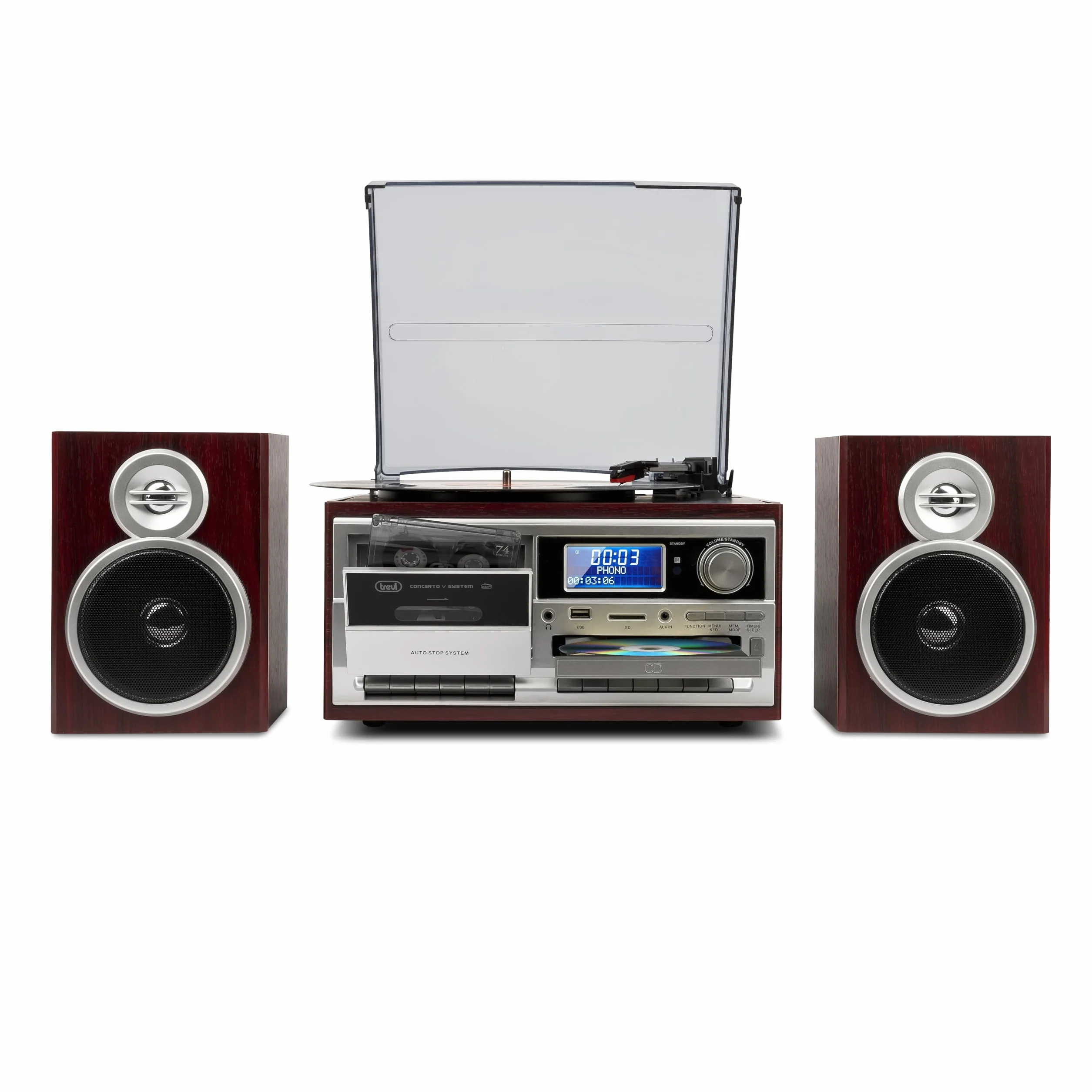 Trevi TT 1072 Dab Tocadiscos estéreo Bluetooth con Receptor Digital Dab/Dab+