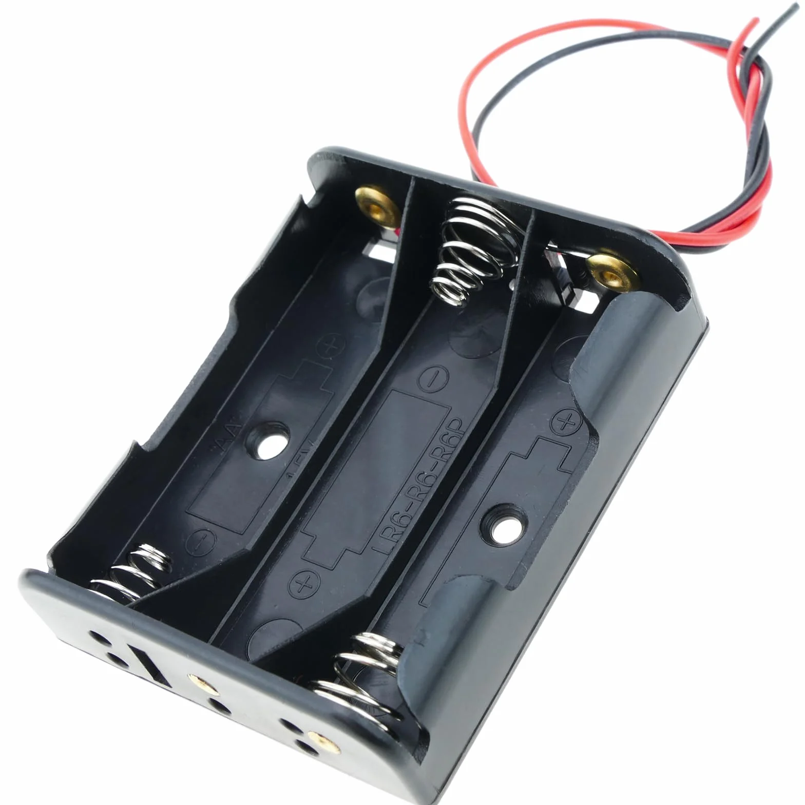 BeMatik - Portapilas para 3 Pilas LR6 AA 1.5V