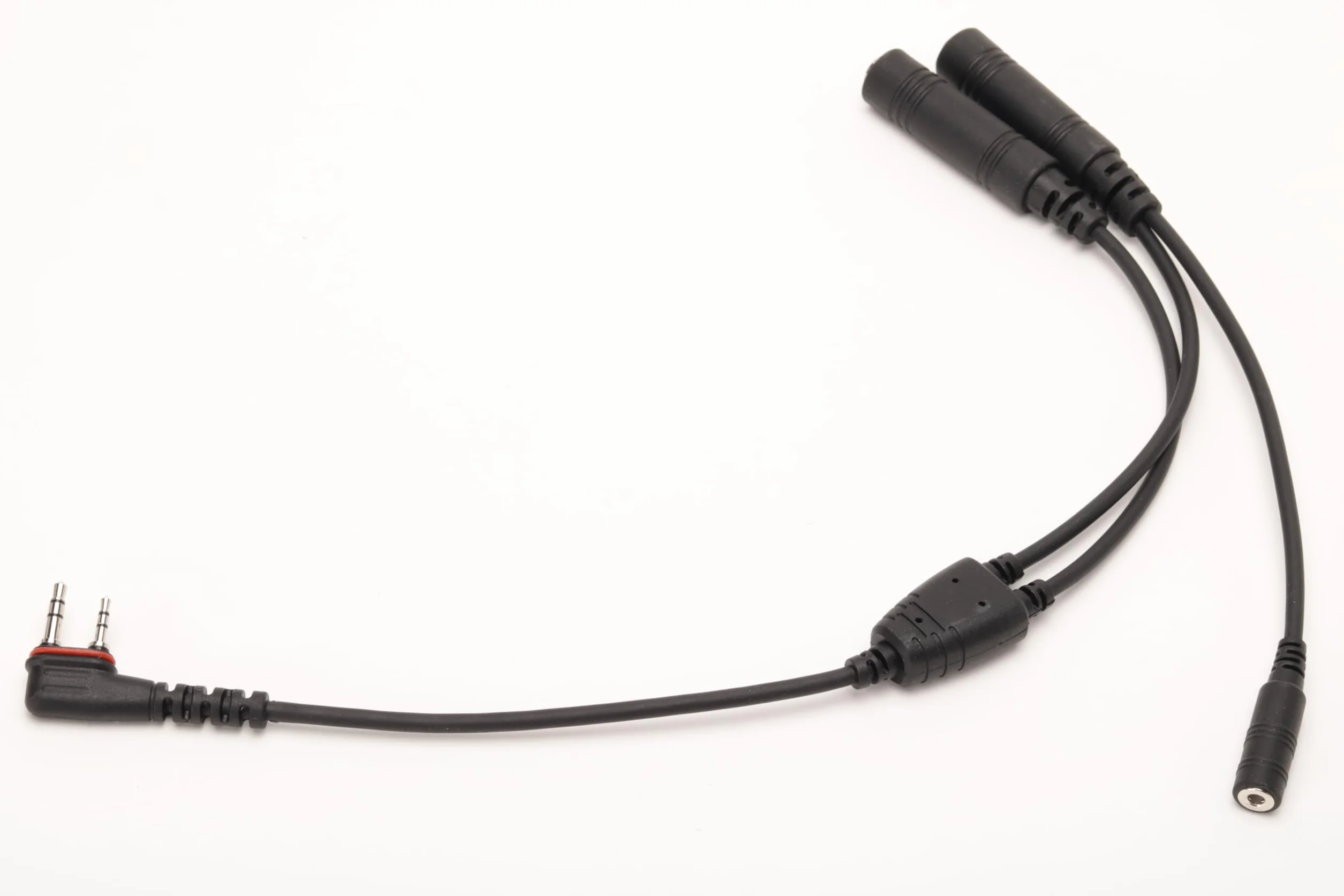 Wirenest Cable adaptador de auriculares de aviación, repuesto para Icom OPC-2379 / OPC-499 - Adaptador GA de doble enchufe con conector PTT de 3,5 mm y sello de goma para radios Icom IC-A3 A6 A14 A22