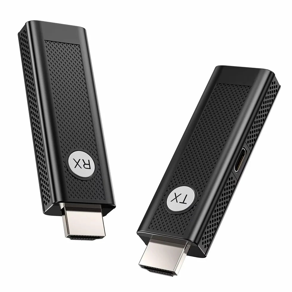 HDMI Inalámbrico 1080P Transmisor y Receptor Plug & Play para PC, Portátil, HD TV, Smartphone, PS5 y Proyector, HDMI Wireless, Streaming de Video