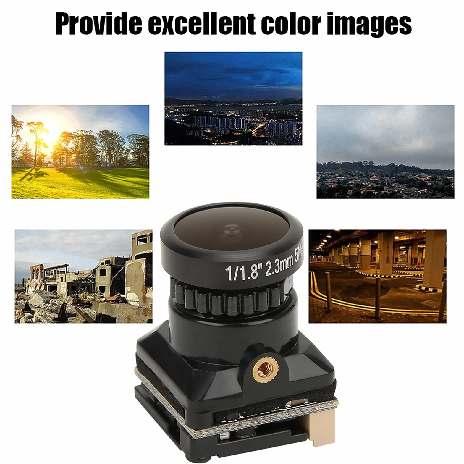 Cámara FPV 1080p HD 2.3mm Lens con OSD para Drones Quadcopter