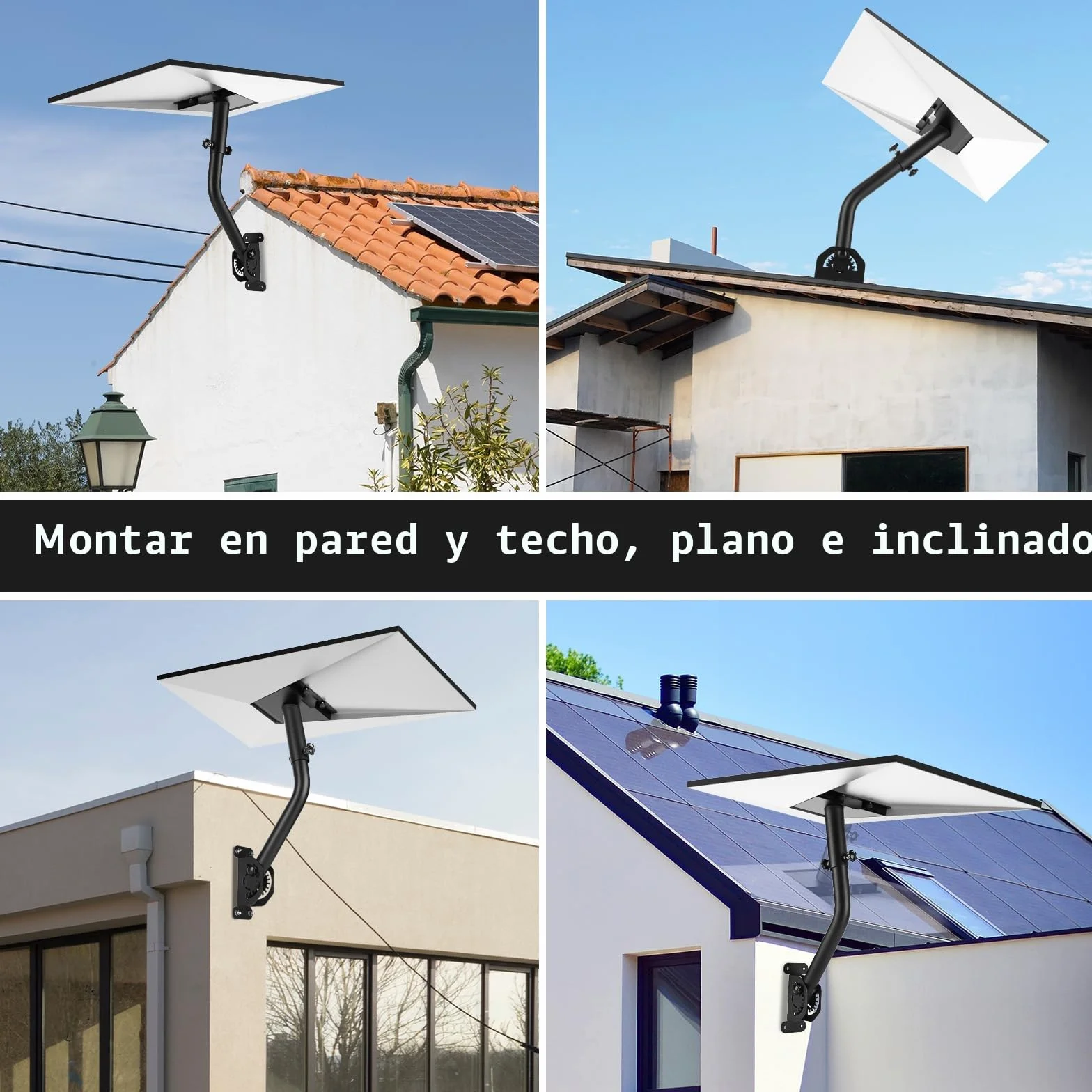 Soporte Starlink Gen 3,Kit de Montaje Ajustable Compatible con la Antena Estándar V3 de Starlink, Soporte para Poste V3,360° ajustable Soporte de Pared/Techo para Starlink.