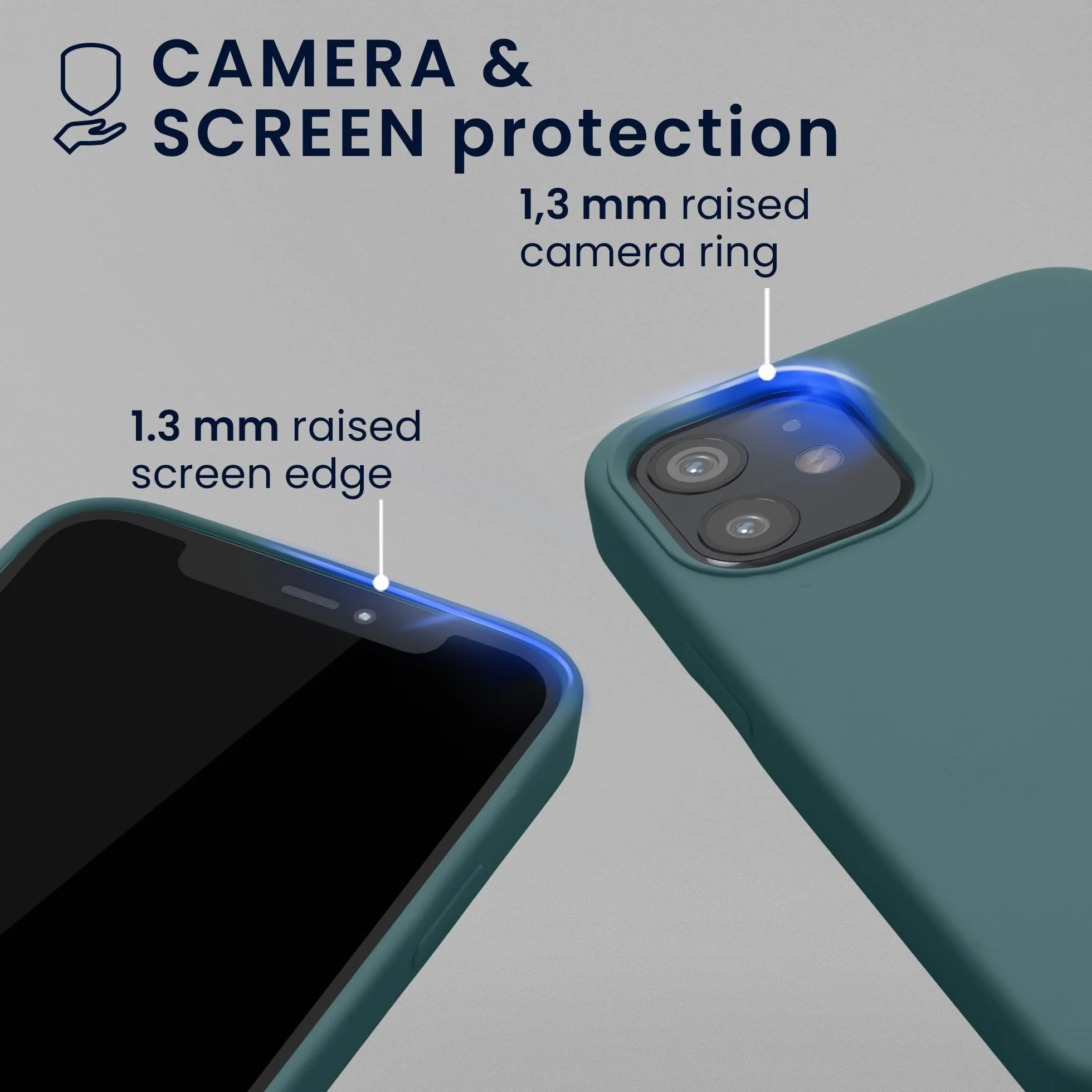kwmobile Carcasa Compatible con Apple iPhone 12 Mini Funda magnética Compatible con MagSafe de TPU y Silicona - Noche ártica