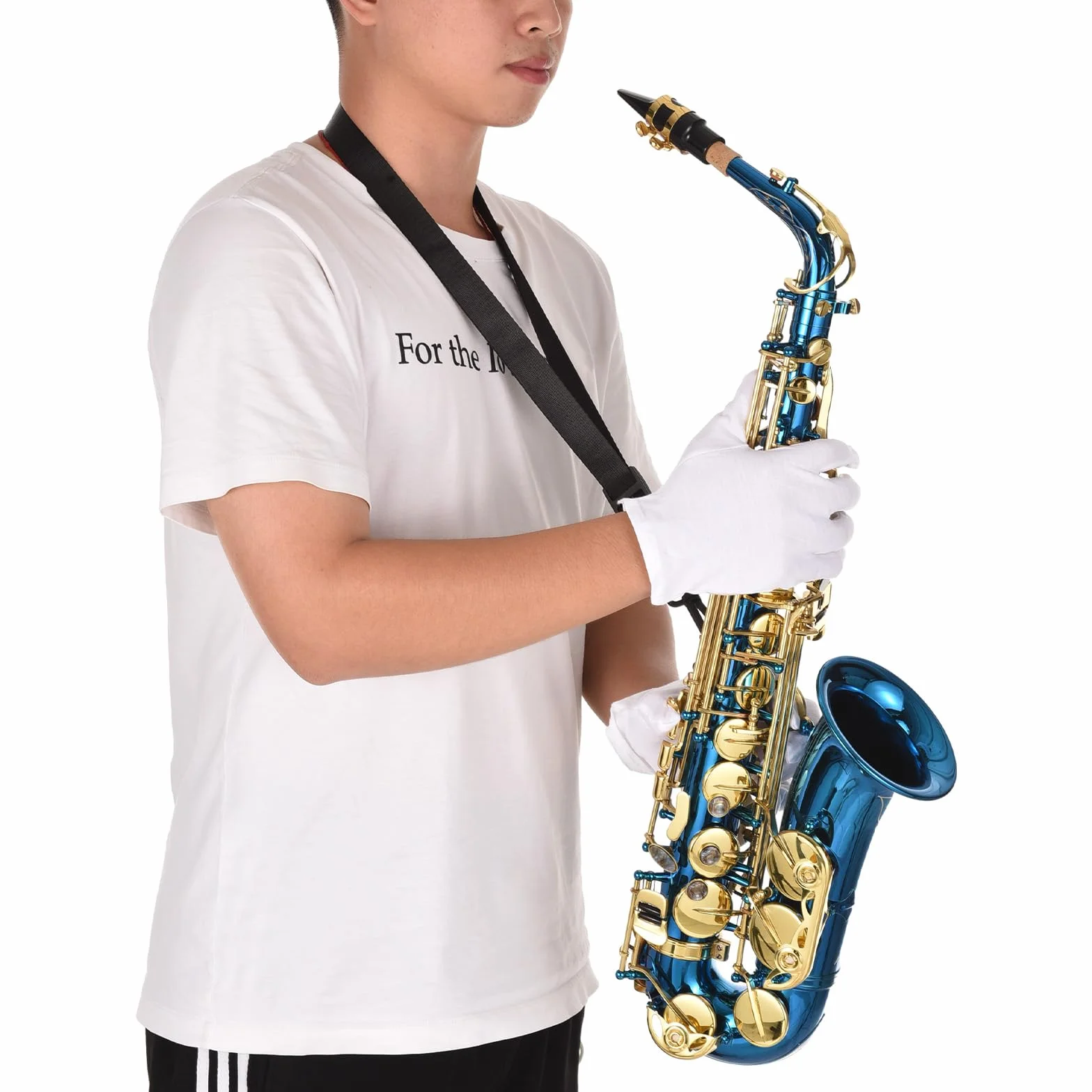 Btuty Saxofón alto Eb E-Flat para principiantes – Kit de inicio con funda, boquilla, correas y paño de limpieza