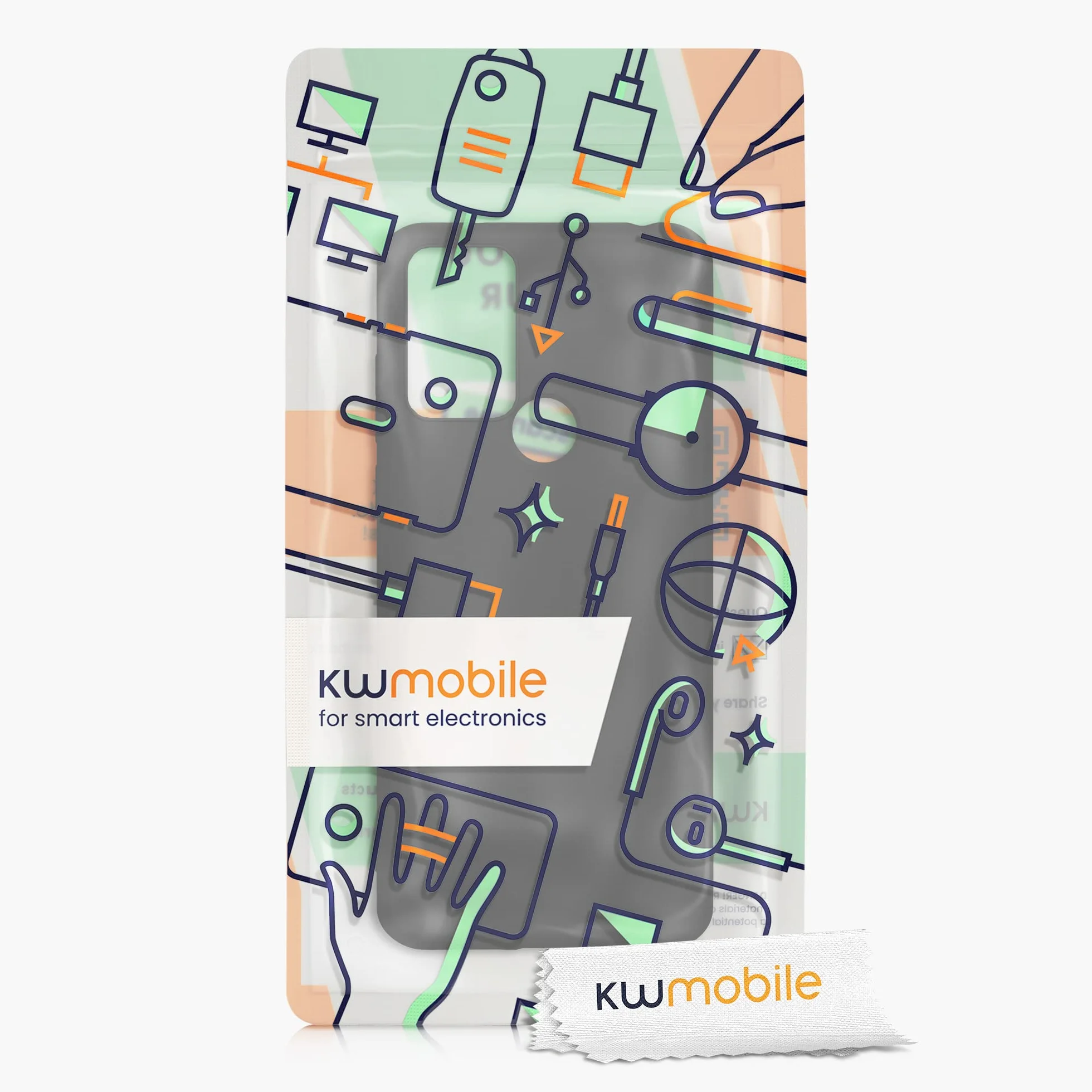 kwmobile Funda para TCL 30 E / 30 SE Carcasa - Ultrafina de TPU y Silicona con Bordes elevados anticaídas - Negro Mate