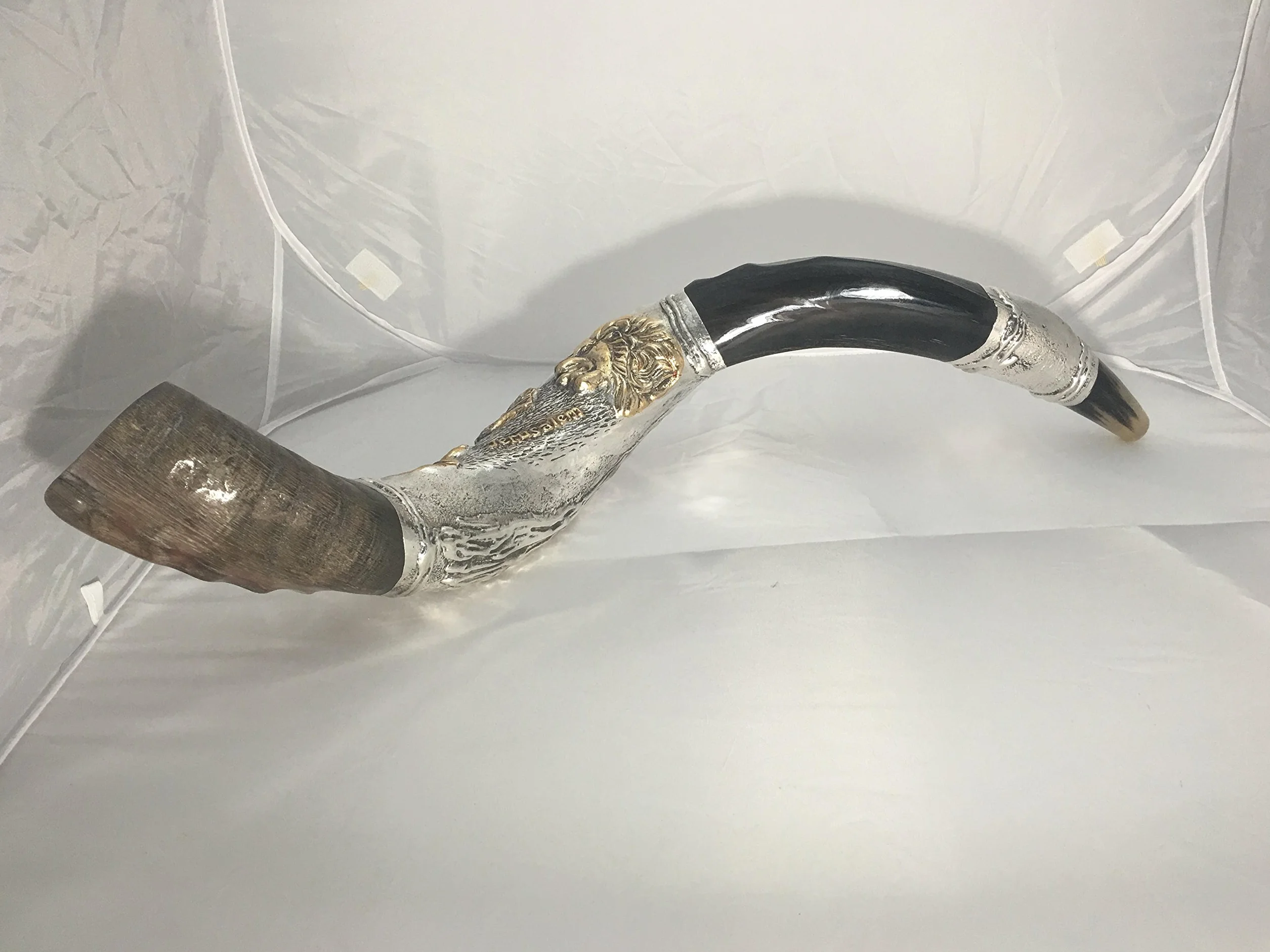 Chapado en plata venta 24 "chofar Yemenite Kudu cuerno Shofar León de judá
