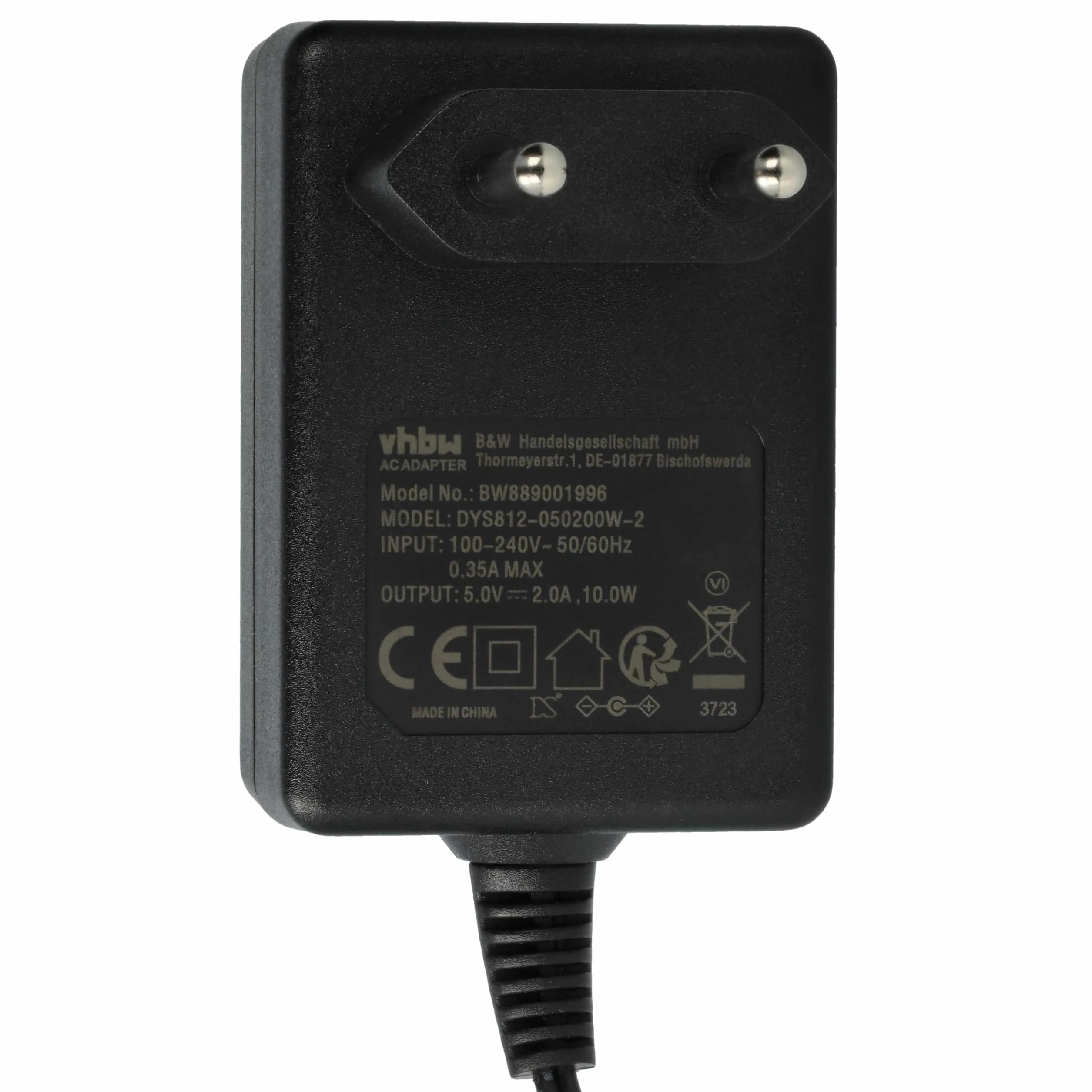 vhbw Fuente alimentación Compatible con Yealink SIP-T42, CP860, EXP40, SIP-T41, SIP-T29, SIP-T31P teléfono Fijo - 150 cm