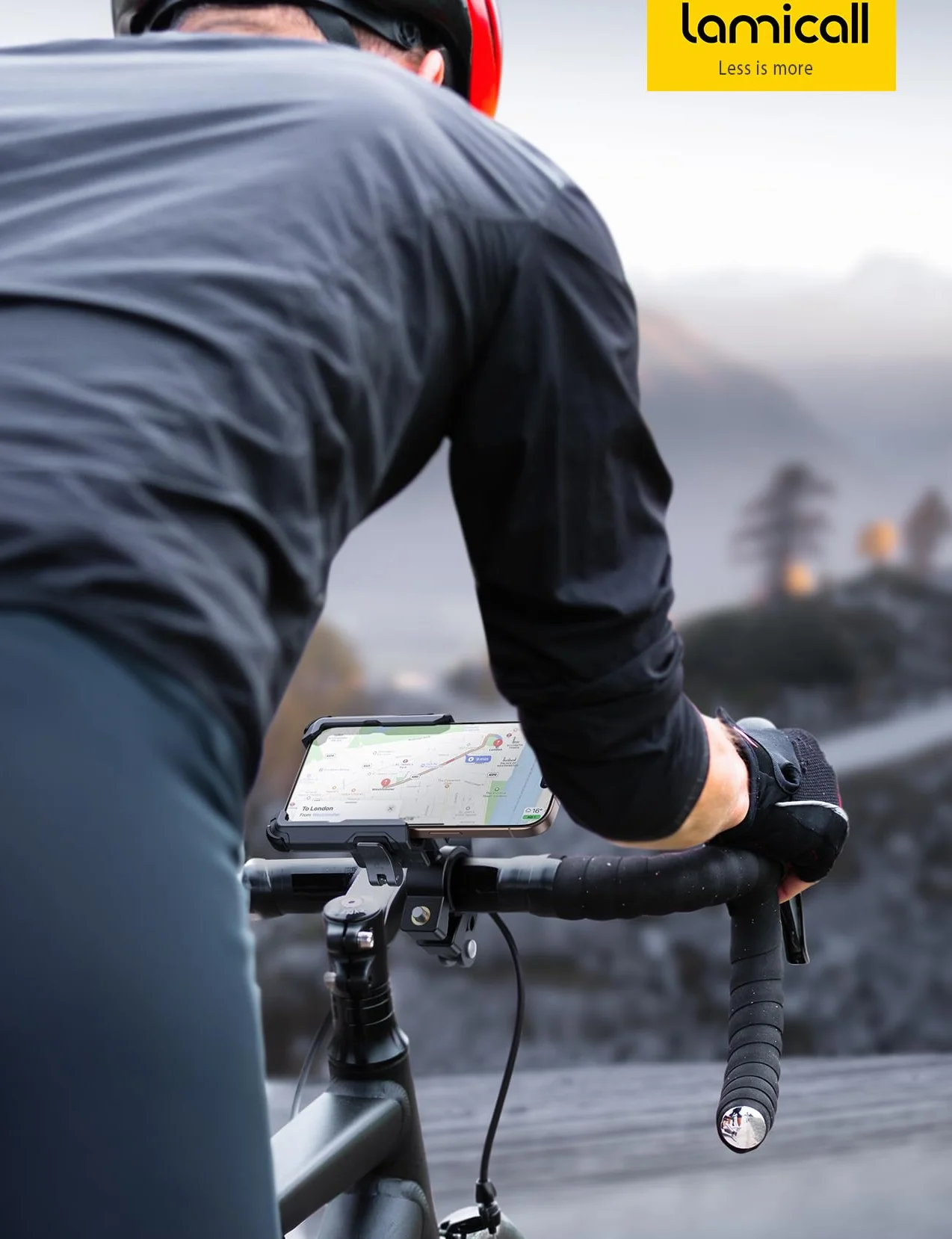 Lamicall Soporte Bicicleta Moto 360° Rotación 4,7-7" Smartphone iPhone Samsung Xiaomi