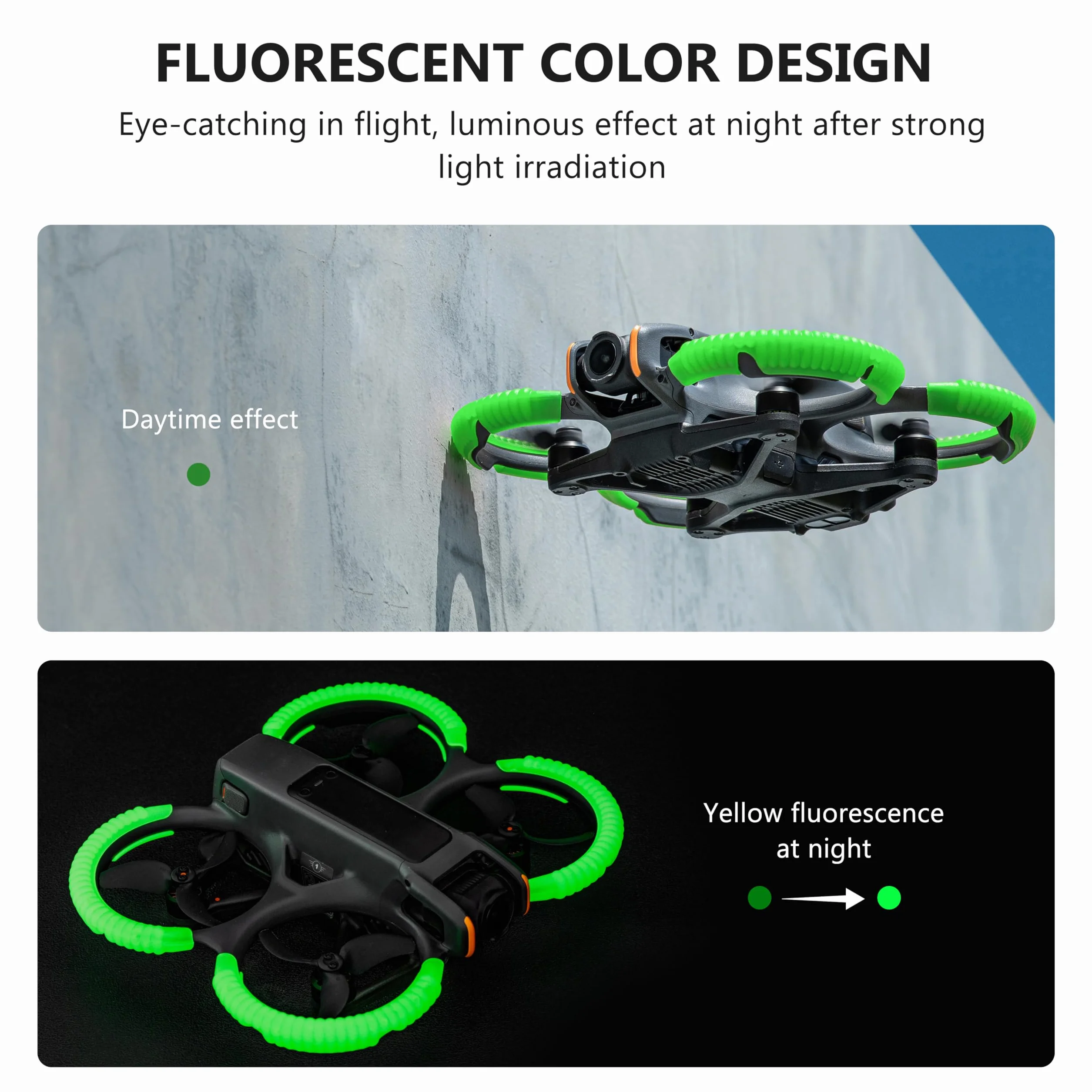 STARTRC Anillo Protector del Parachoques para DJI Avata 2 Propeller Guard, TPU Protectores de Impacto Accesorios para DJI Avata 2（verde）