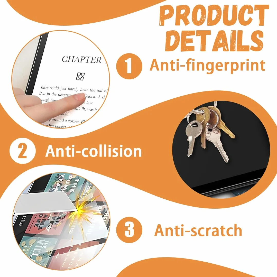 Kindle Paperwhite Protector Pantalla 7 Pulgadas 12ª Generación 2024 Película Mate Anti Resplandor Vidrio Templado 2 Piezas