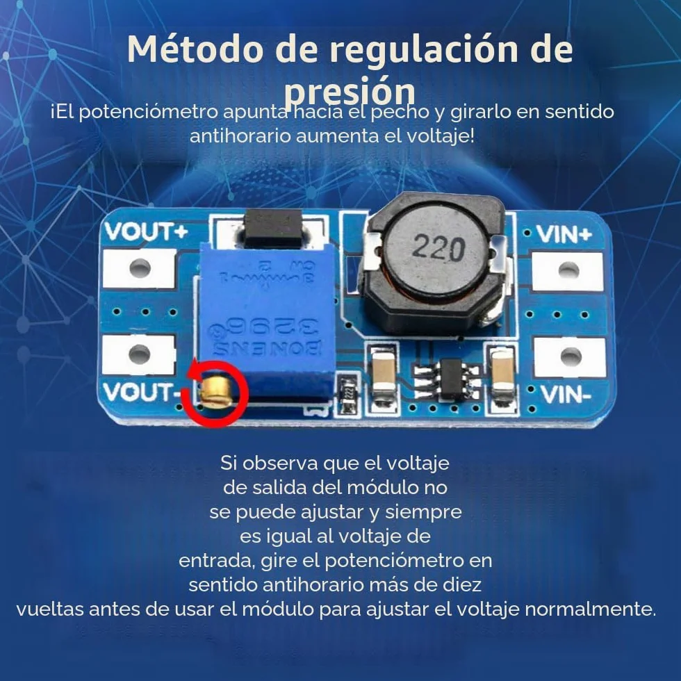 GERUI 10 unidades DC-DC Step Up Boost Converter, Regulador de Voltaje Ajustable Booster Power2V-24V hasta 5V-28V, Fuente de Alimentación Módulo Compatible con Arduino