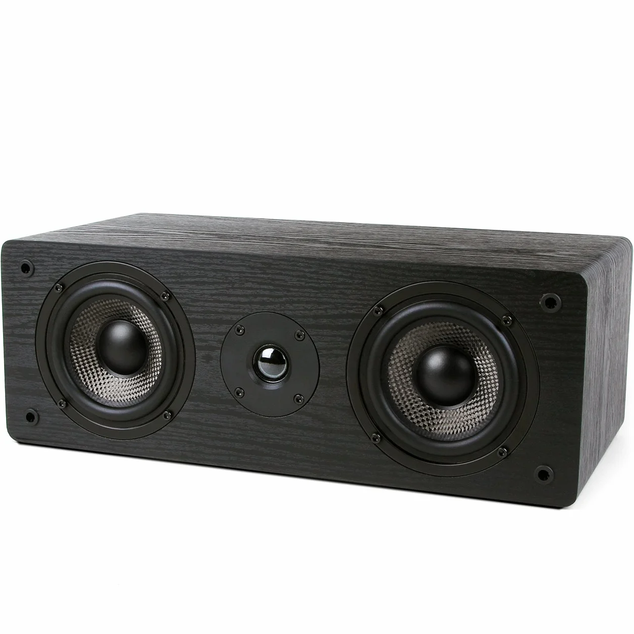Micca MB42-C - Altavoz de Canal Central para Cine en casa, Sonido Envolvente, pasivo, de 2 vías (Negro, Cada uno)