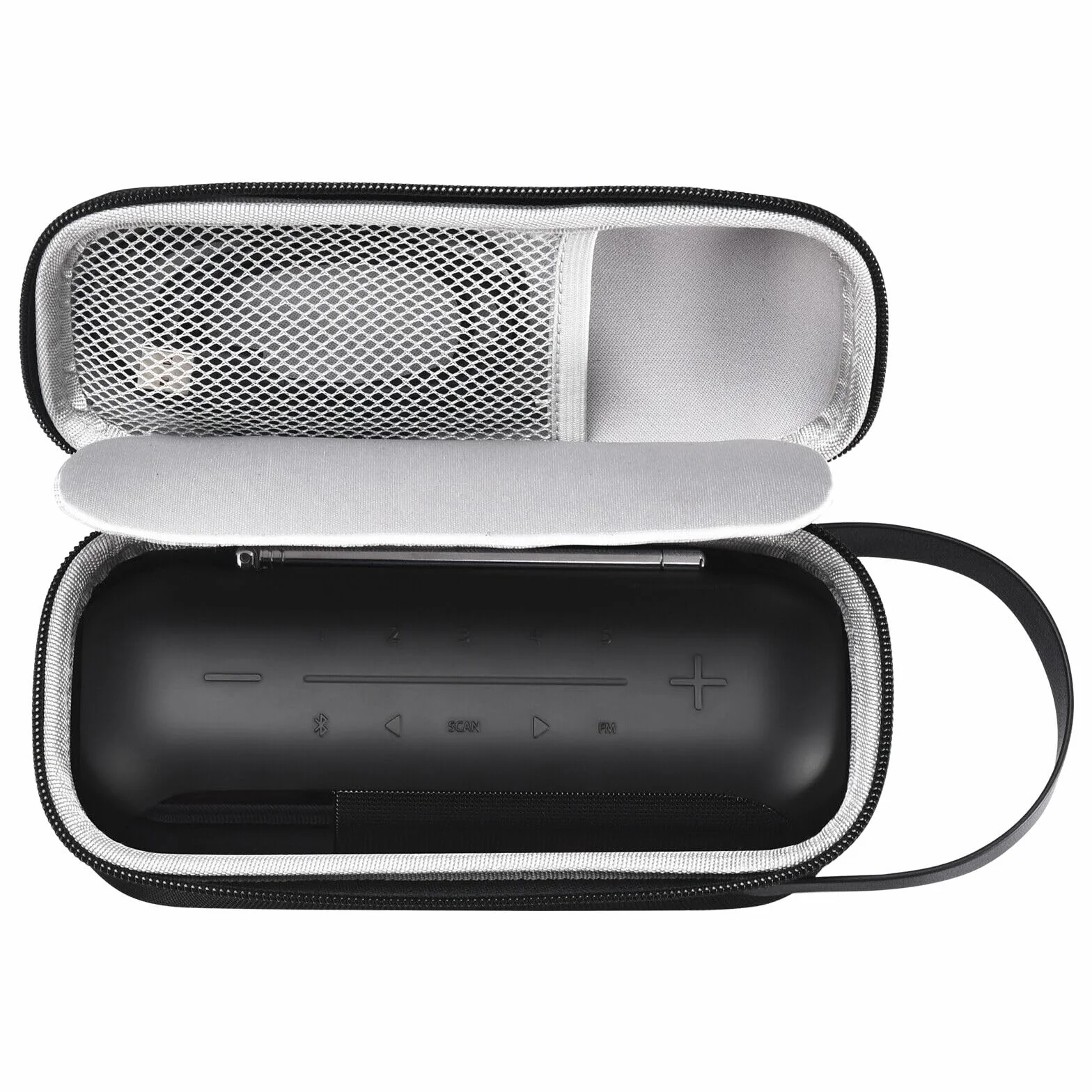 Bolsa de almacenamiento para JBL Tuner 2 FM Radio protectora bolsa de almacenamiento rígida portátil de viaje, Black, L200mm*W90mm*H90mm, moderno