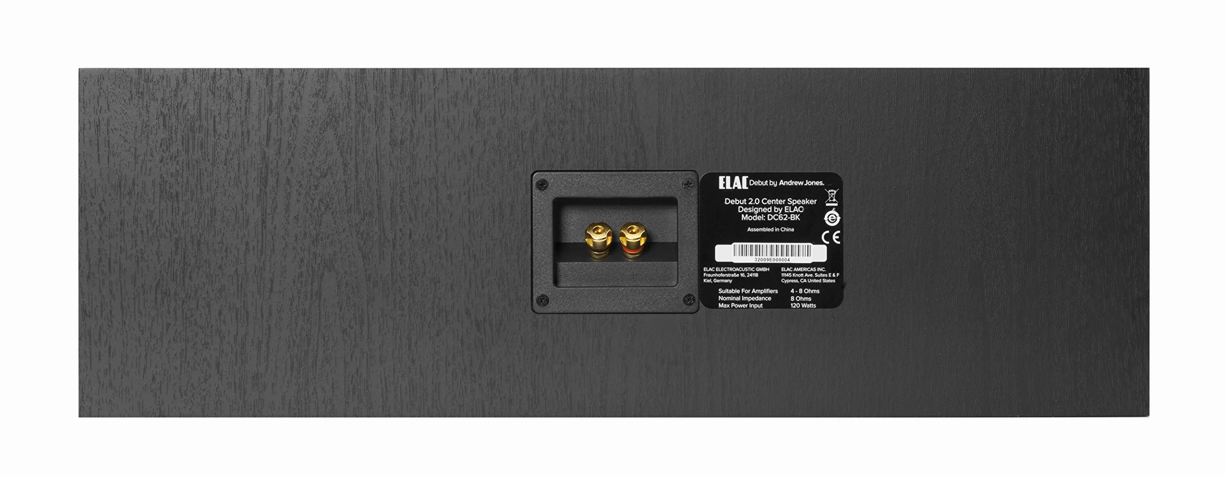 ELAC Debut 2.0 Center C6.2 Altavoz de 2 vías, Caja para reproducción de música, Sonido y diseño