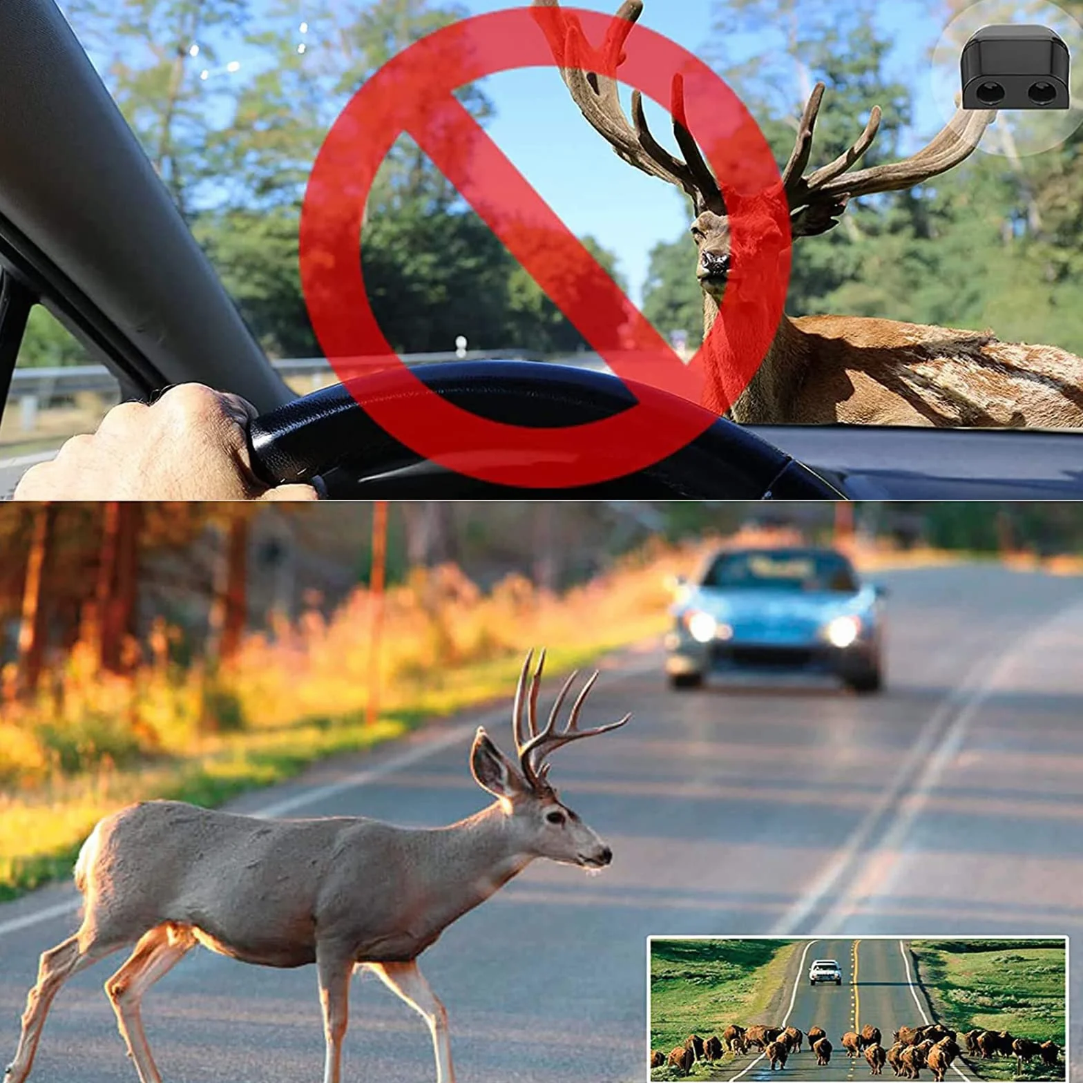 4 Piezas Alarma de Advertencia de Animales, Silbato de Alerta de Animales, Dispositivos de Silbato de Advertencia, con Cintas Adhesivas de 4 Piezas, para Coches, Camiones y Motos