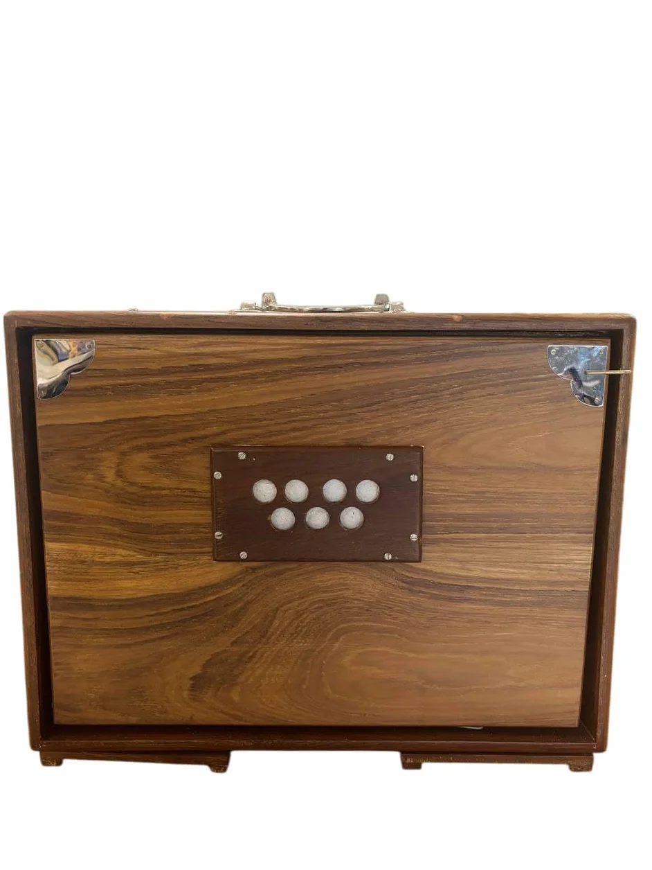 Caja de Shruti grande de 40,6 cm, madera de teca maciza, larga sostenida, Surpeti Shruti con bolsa de transporte sintonizada a 432 Hz con pedal de pie
