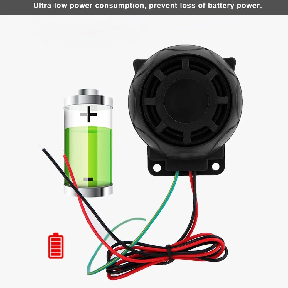 Alarma para Motocicleta, Kit de Seguridad antirrobo de 12V, Dispositivo de Alarma para Motocicleta súper Fuerte de 115dB, Control Remoto bidireccional, Alarma de Seguridad antirrobo