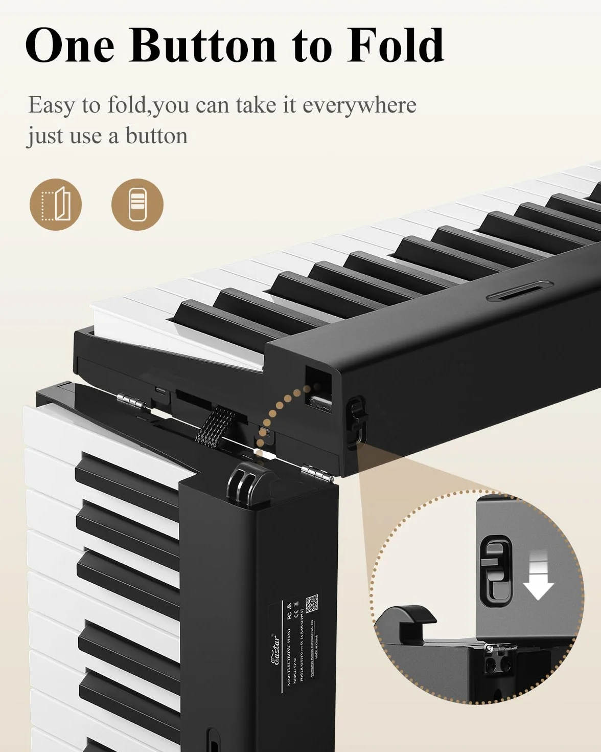 Eastar EP-10 88 Keys Fold Piano