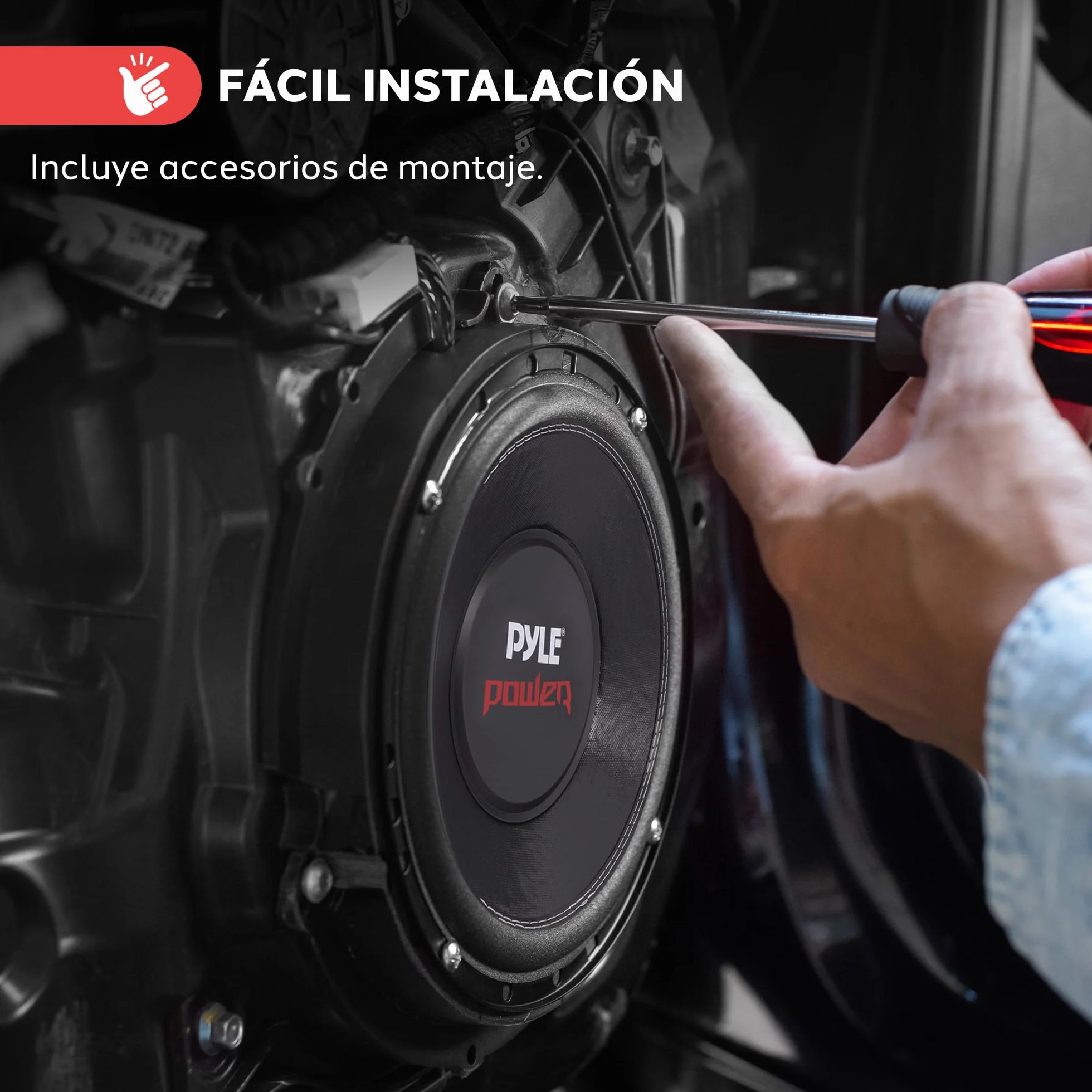 Pyle Subwoofer 12 Pulgadas 1600W 90 dB 40 Ohm Imán 60 oz Bobina Doble 2 Pulgadas Negro