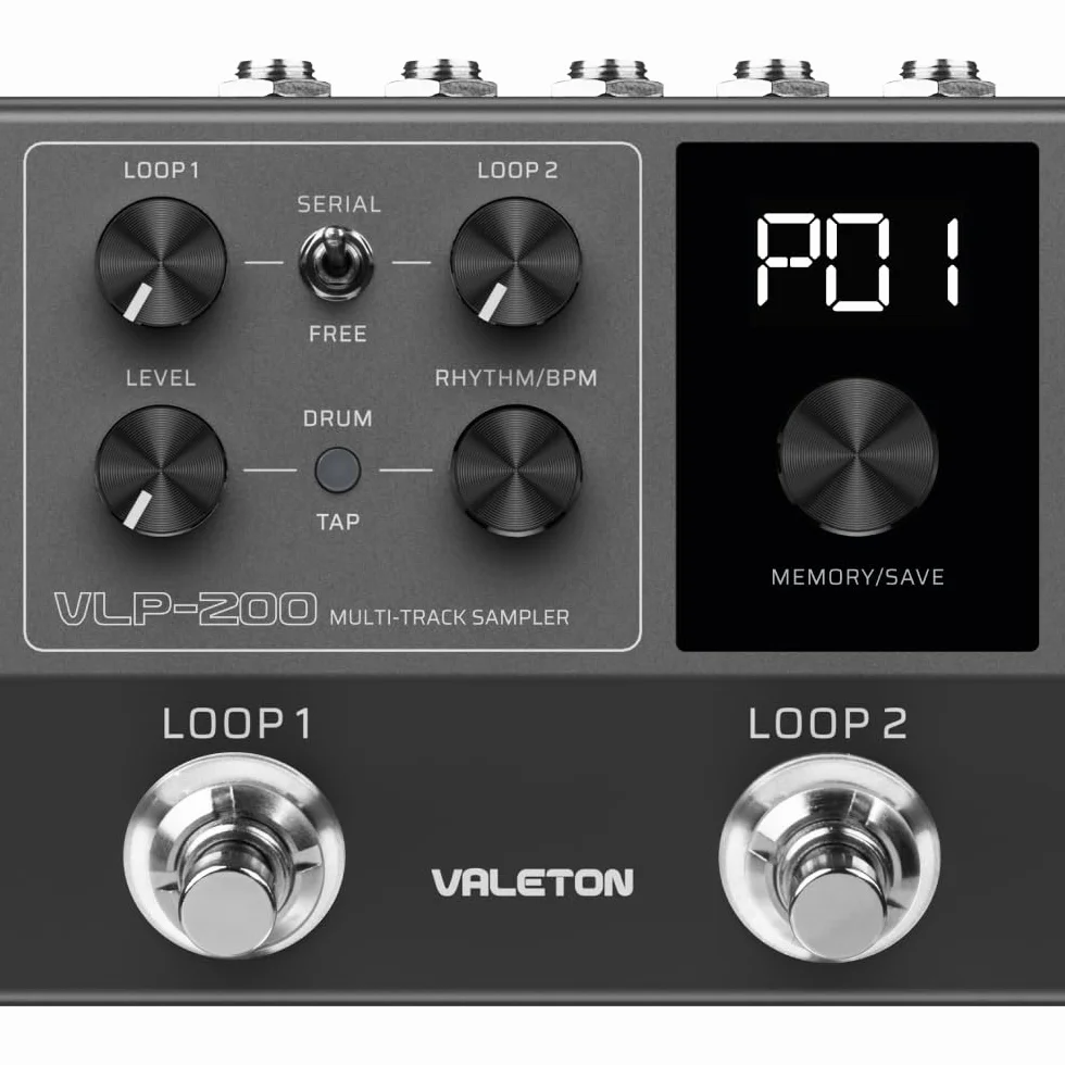 Valeton Muestrador multipista VLP-200 – Dos loops completos y una variedad de patrones de ritmo de batería