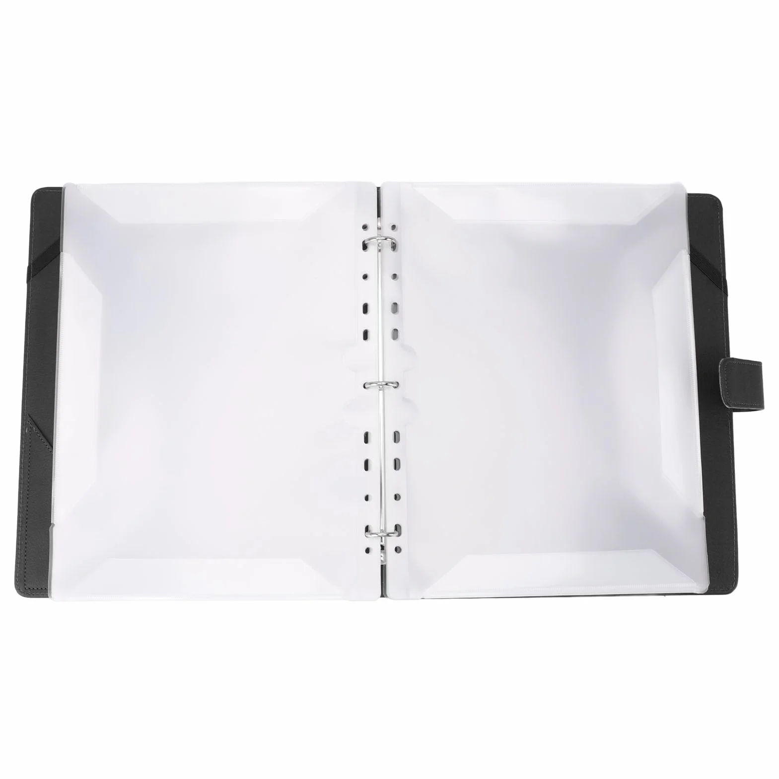 Carpeta de Partituras Portátil Durable, A4, Con Números de Página, PVC de Cuero PU, Negro, para Banda, Orquesta y Coro, Profesionales Musicales y Estudiantes.