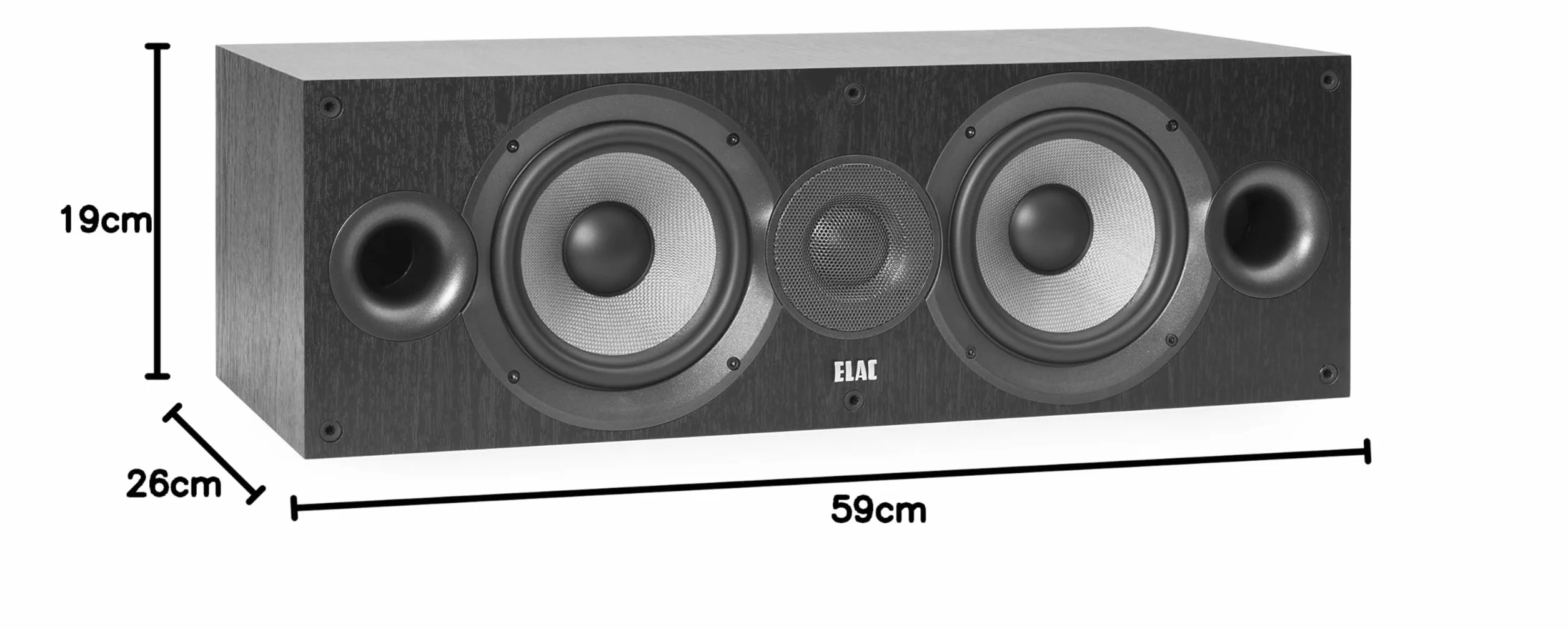 ELAC Debut 2.0 Center C6.2 Altavoz de 2 vías, Caja para reproducción de música, Sonido y diseño