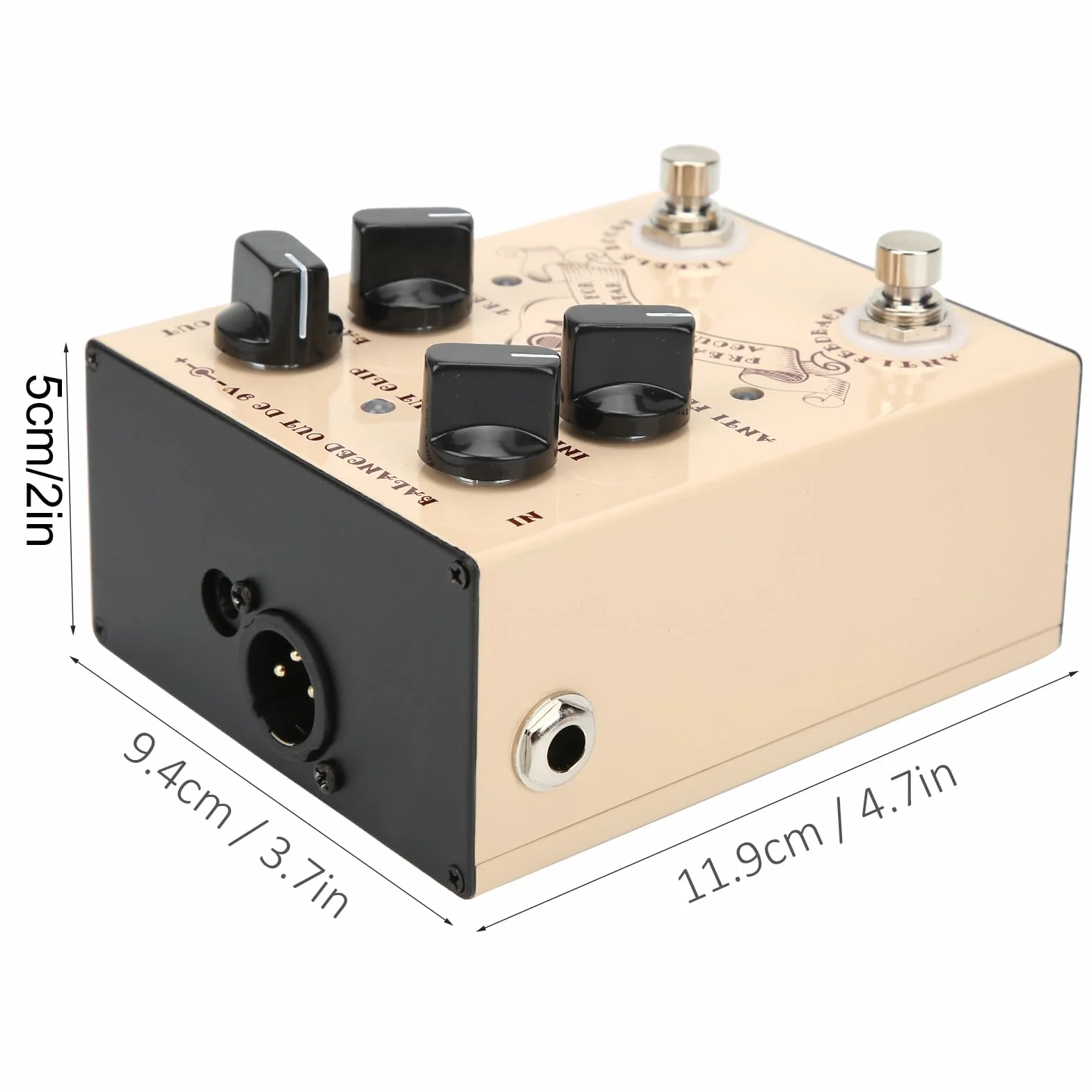 Caja DI Para Guitarra, Carcasa De Aleación De Aluminio, Pedal De Efecto De Guitarra Acústica, Caja De Inyección Directa, Accesorios Para Instrumentos Musicales Para Amantes De La Guitarra