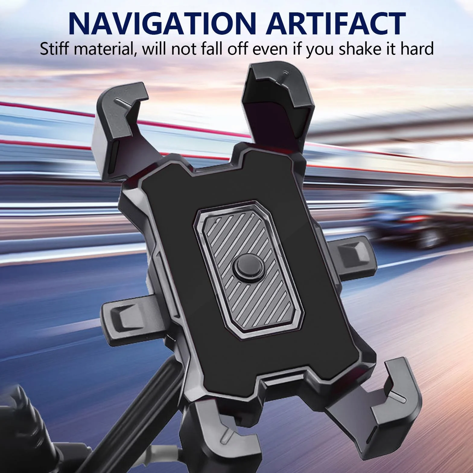 Soporte Movil Bicicleta, Ajustable Soporte del Teléfono Móvil, Bracket de Navegación a Prueba de Golpes, 360°de Rotación, Adecuado para Teléfonos Móviles de 4,8 a 6,8 Pulgadas