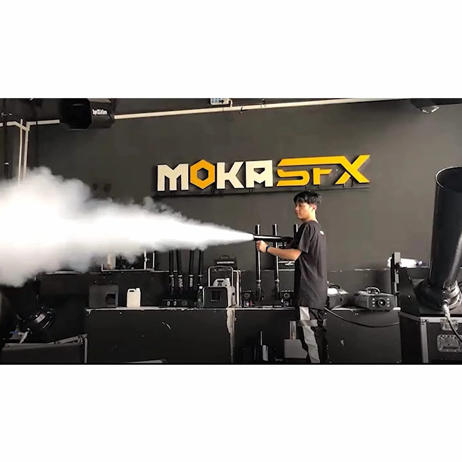 Mini máquina de chorro de CO2 de mano, pistola de CO2 DJ, actualizada sin residuos de hielo, emisión de ruido, emisión de CO2, con pantalón libre de 3 m