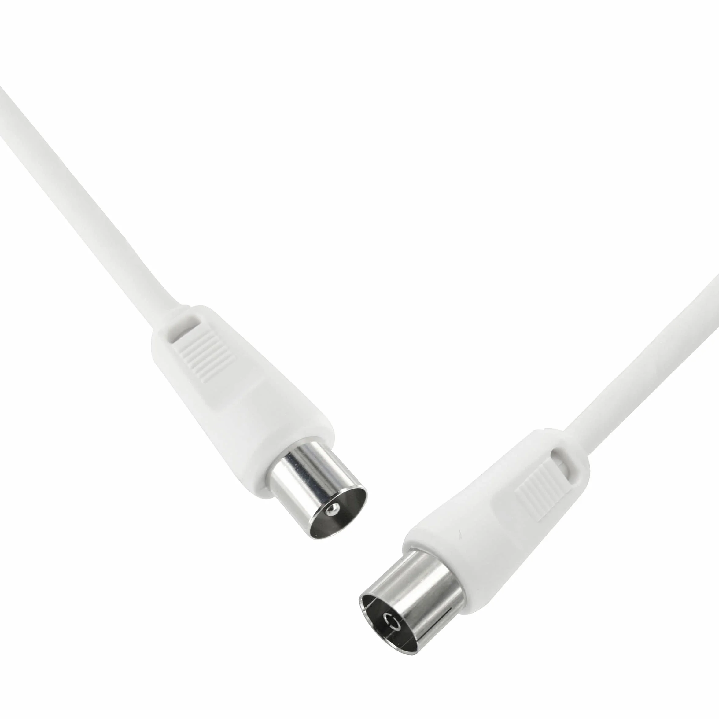 Cable de Antena Coaxial TV 2m 75 Ohmios Iec Macho Hembra Blindado DVB-T/T2 4K