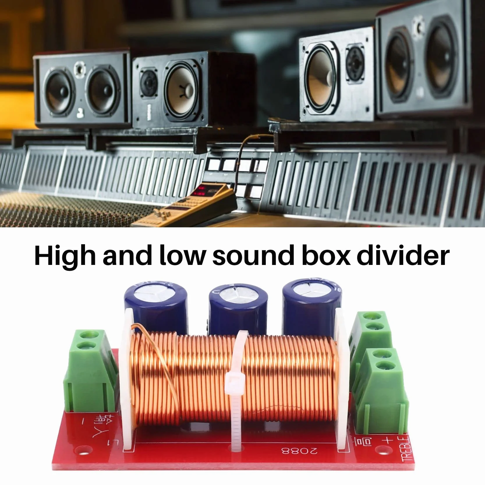 Jevina 400W altavoz frecuencia suave 2 vías alto bajo 4-16 ohmios frecuencia divisor para altavoz