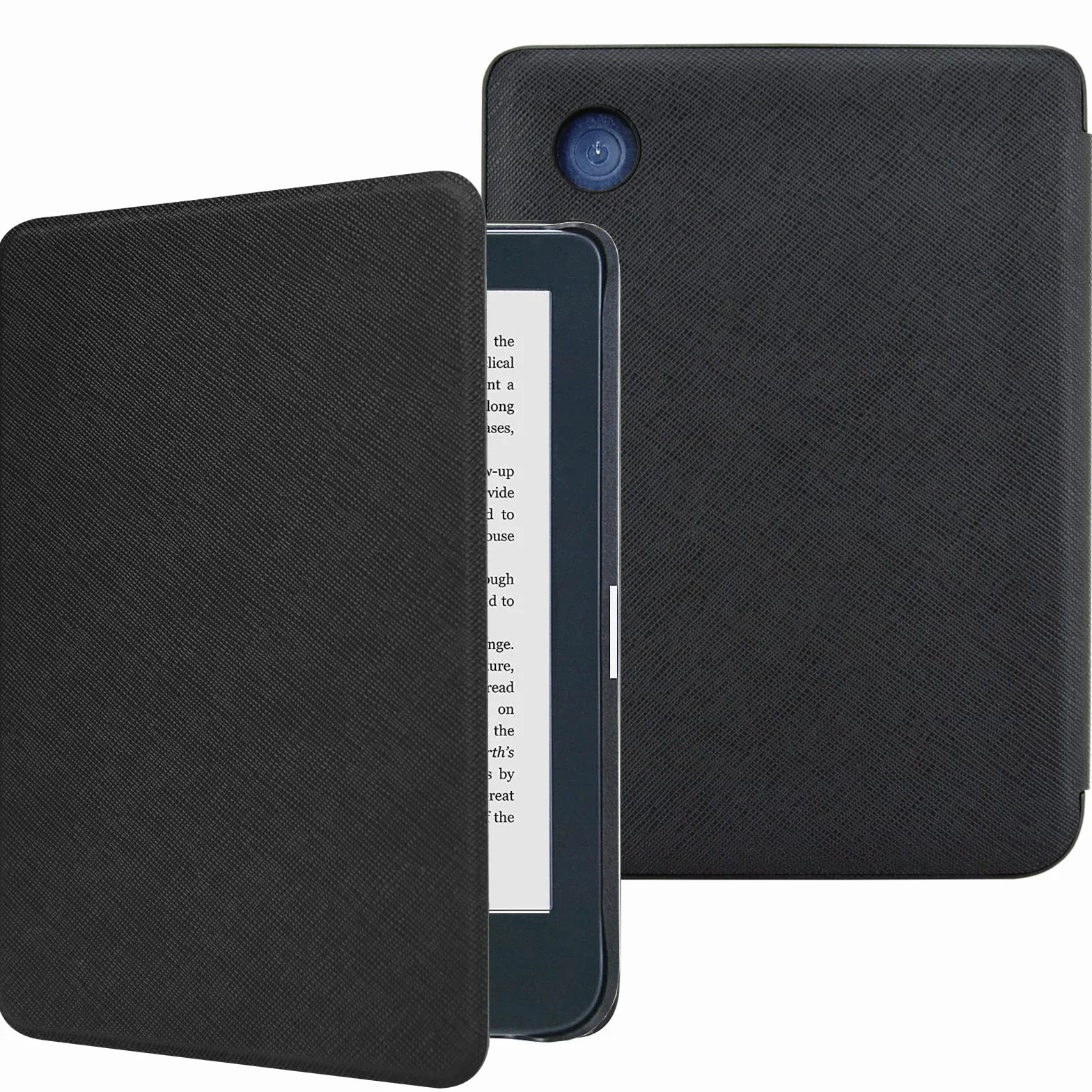 DMluna Funda para Kobo Clara Colour/BW/2E, Tolino Shine Colour/Shine 5/4, Cubierta de Cuero PU Premium, Auto Sleep/Wake, Negro