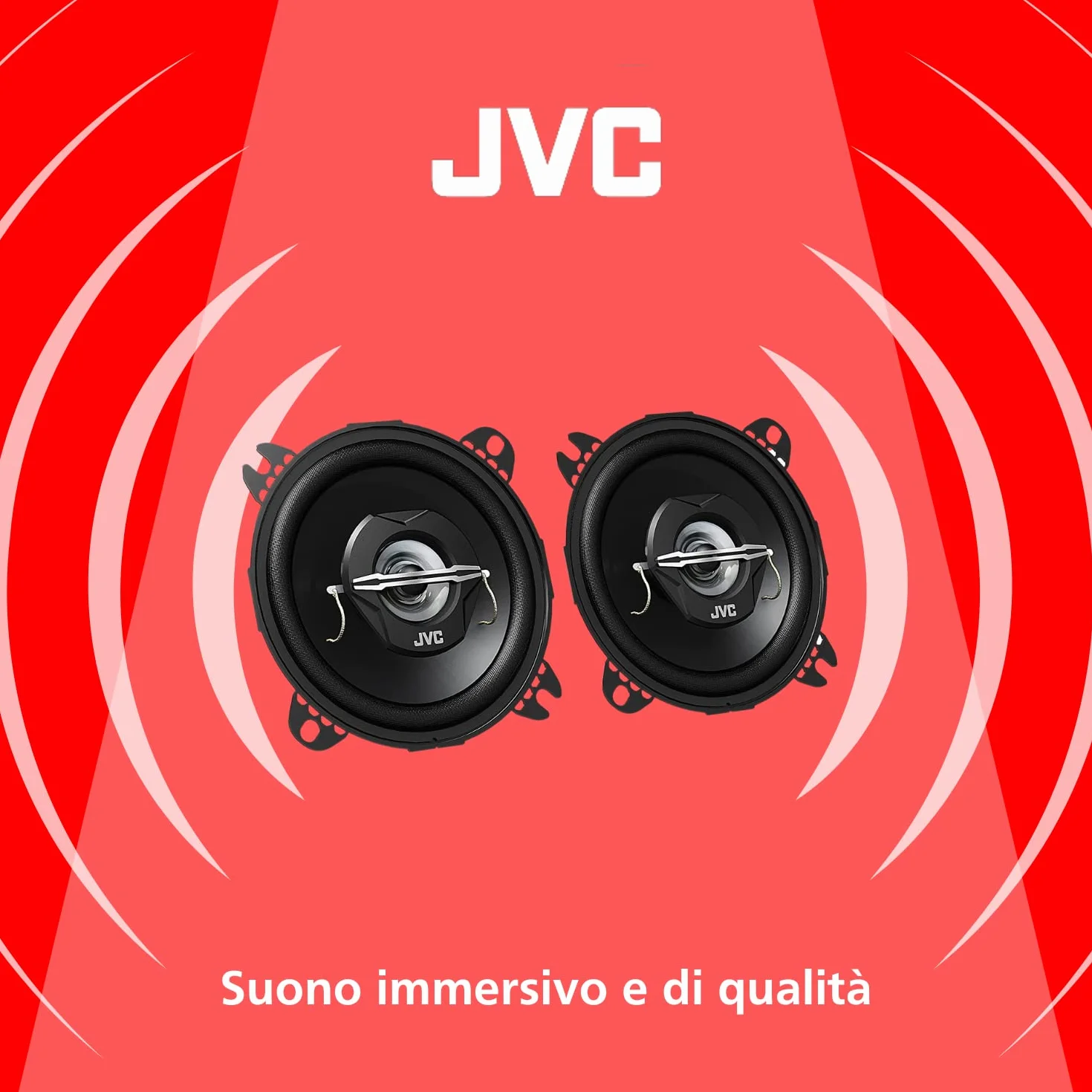 JVC CS-J420X Altavoces Coaxiales 2 Vías 10cm 210W RMS Negro