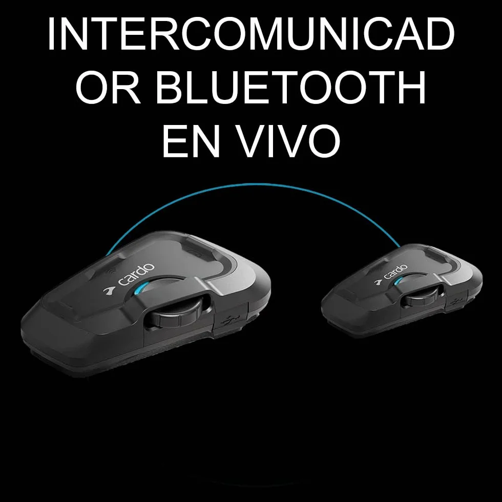 Cardo FREECOM 2X Bluetooth Intercomunicador 2 Vías para Motocicleta Negro