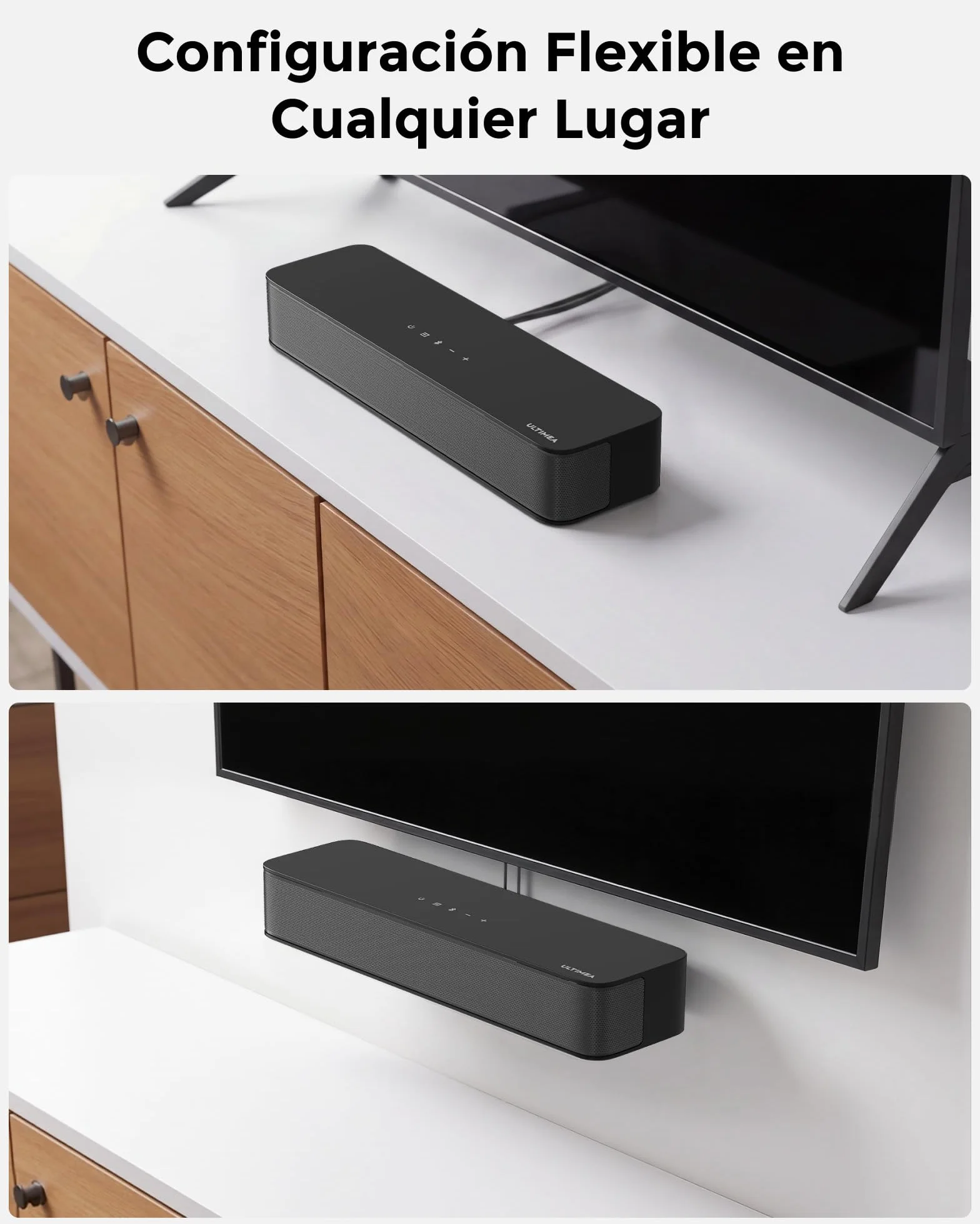 ULTIMEA Poseidon M20 Pro Soundbar 2.1ch, 132W, Bluetooth 5.4, Subwoofer Integrado