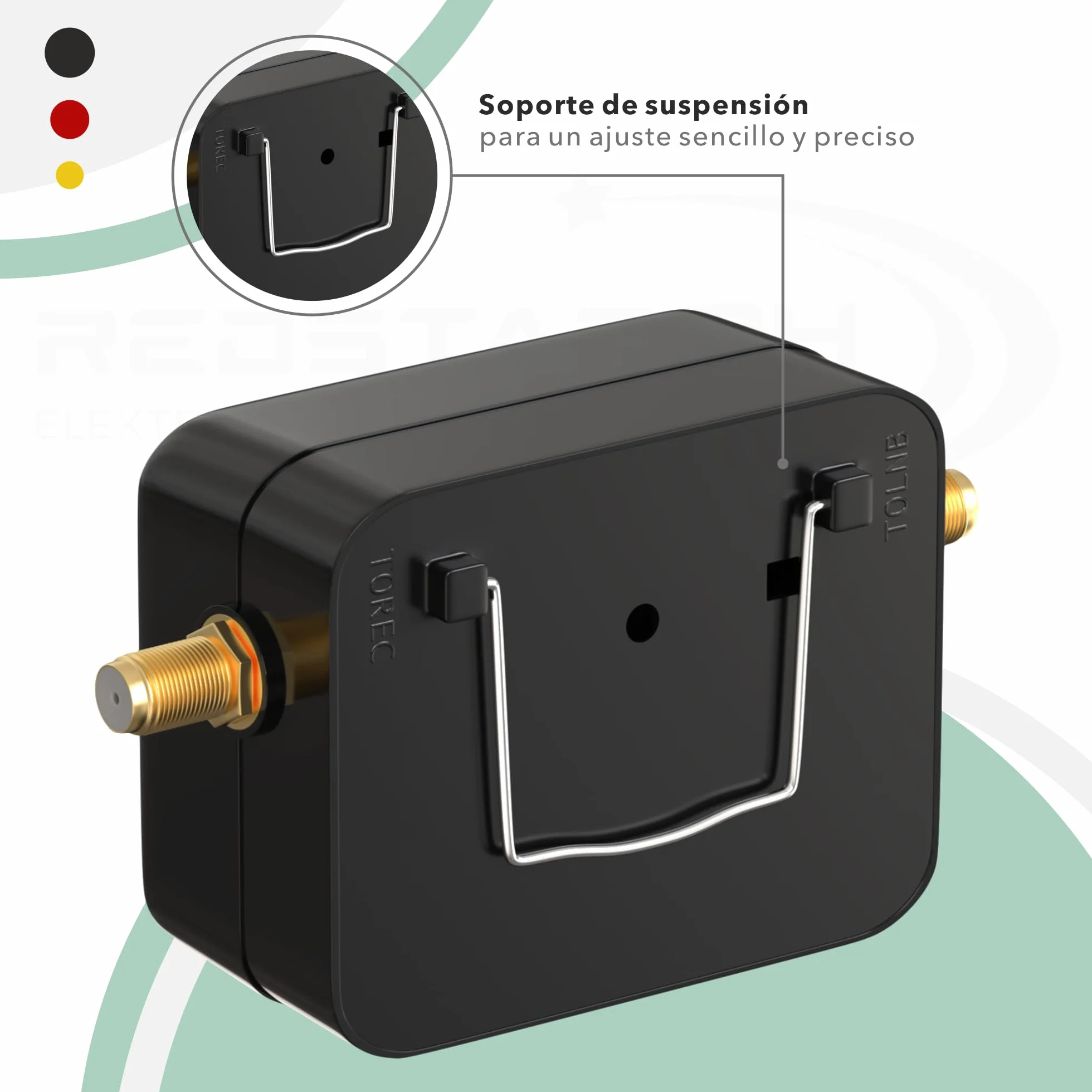 RedStar24 Satfinder | Medidor de señal SAT con audio y cable de conexión F para ajustar su antena de satélite digital | Localizador de satélites digital