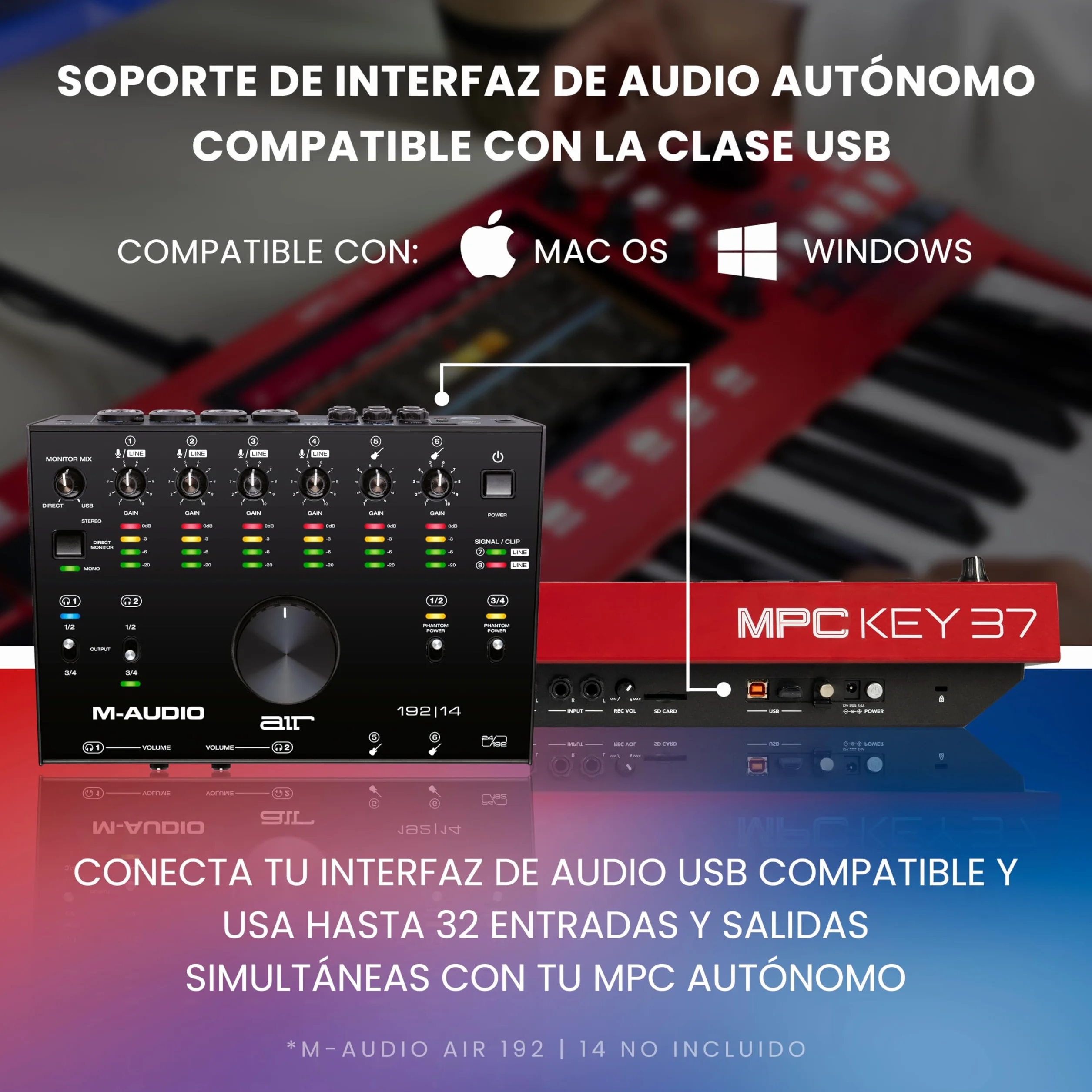 Akai Professional MPC Key 37 Sintetizador de Producción Independiente, Caja de Ritmos, Teclado MIDI, con Wi-Fi, Bluetooth, Pantalla Táctil, Plug-ins e Integración con Native Instruments
