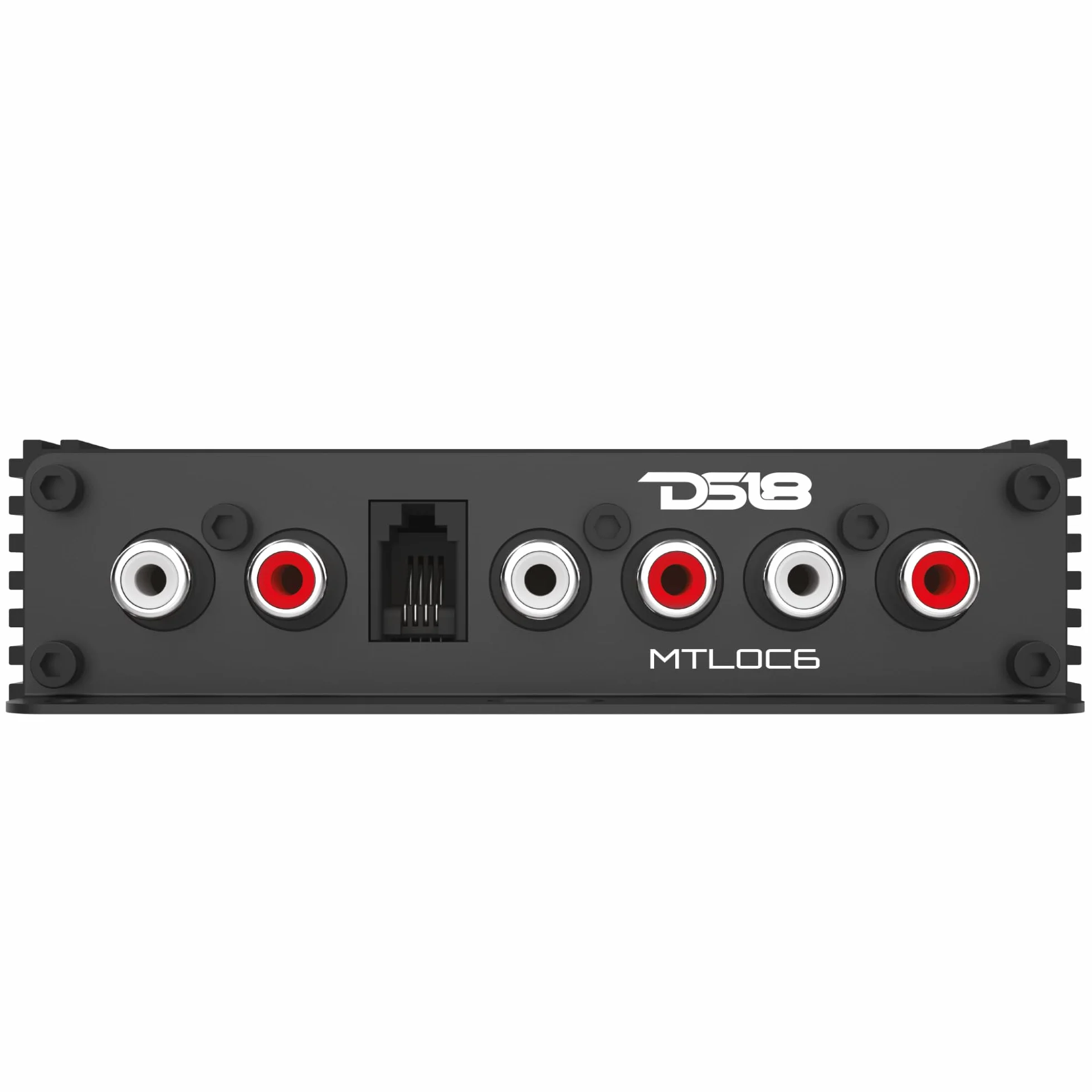 DS18 MTLOC6 - Convertidor de salida de línea de 6 canales de alto a bajo con encendido remoto | Impedancia de entrada seleccionable de 20/60/20 kΩ | Carcasa de aluminio con refuerzo de graves (0-12 dB