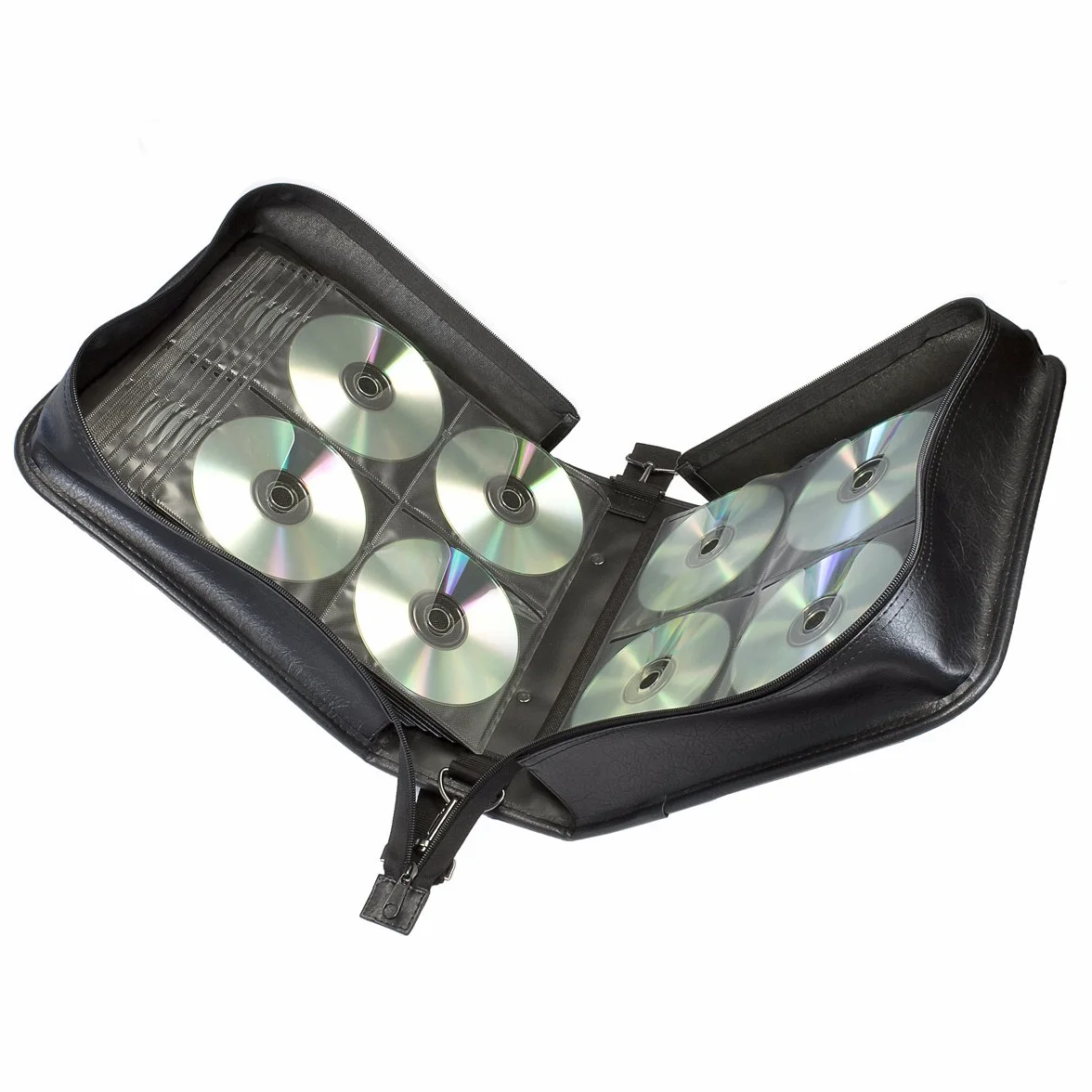 Vivanco Pro CDK 320 - Funda de Piel sintética para CD (hasta 320 CD), Color Negro