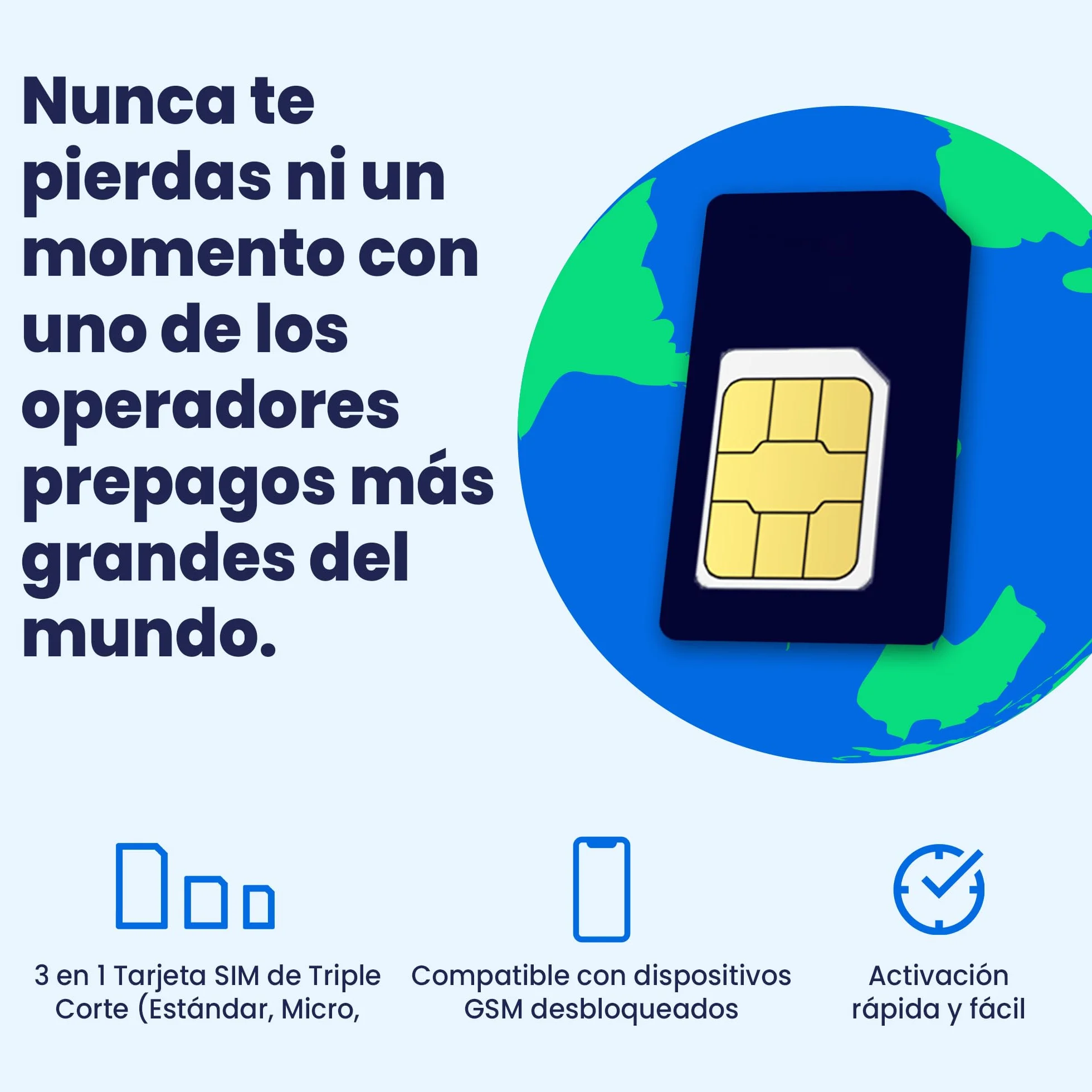 Lycamobile Tarjeta SIM Prepago 30 Días 5GB 4G LTE/5G Llamadas SMS Internacionales EE. UU.