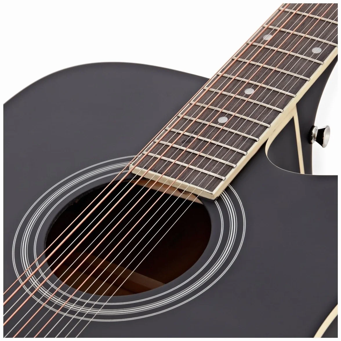 Guitarra Electroacústica Dreadnought de 12 Cuerdas de Gear4music Negro