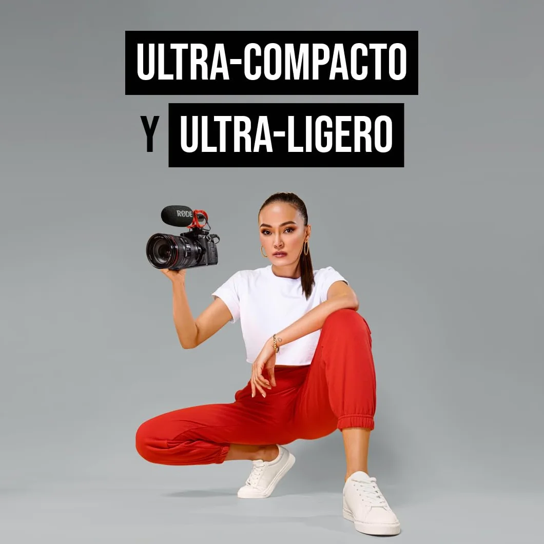 RØDE VideoMic GO II micrófono de cañón ultracompacto para cámara, con Salidas de 3,5 mm y USB, Ideal para grabación de Video, creación de Contenido, podcasts y videollamadas