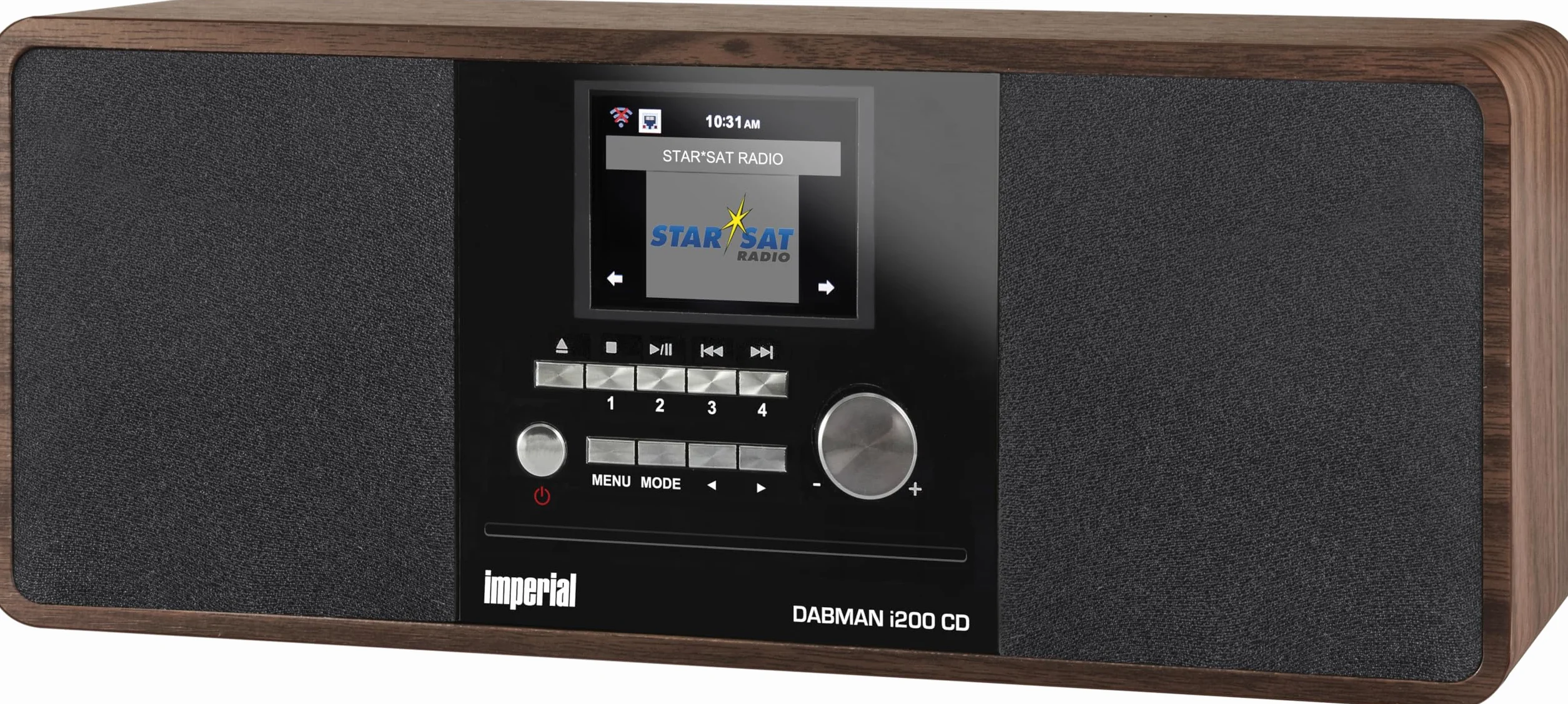 Imperial - Dabman i200 del cd, híbrido y de internet de radio, dab + / fm, cd, diferentes. madera de colores imitación