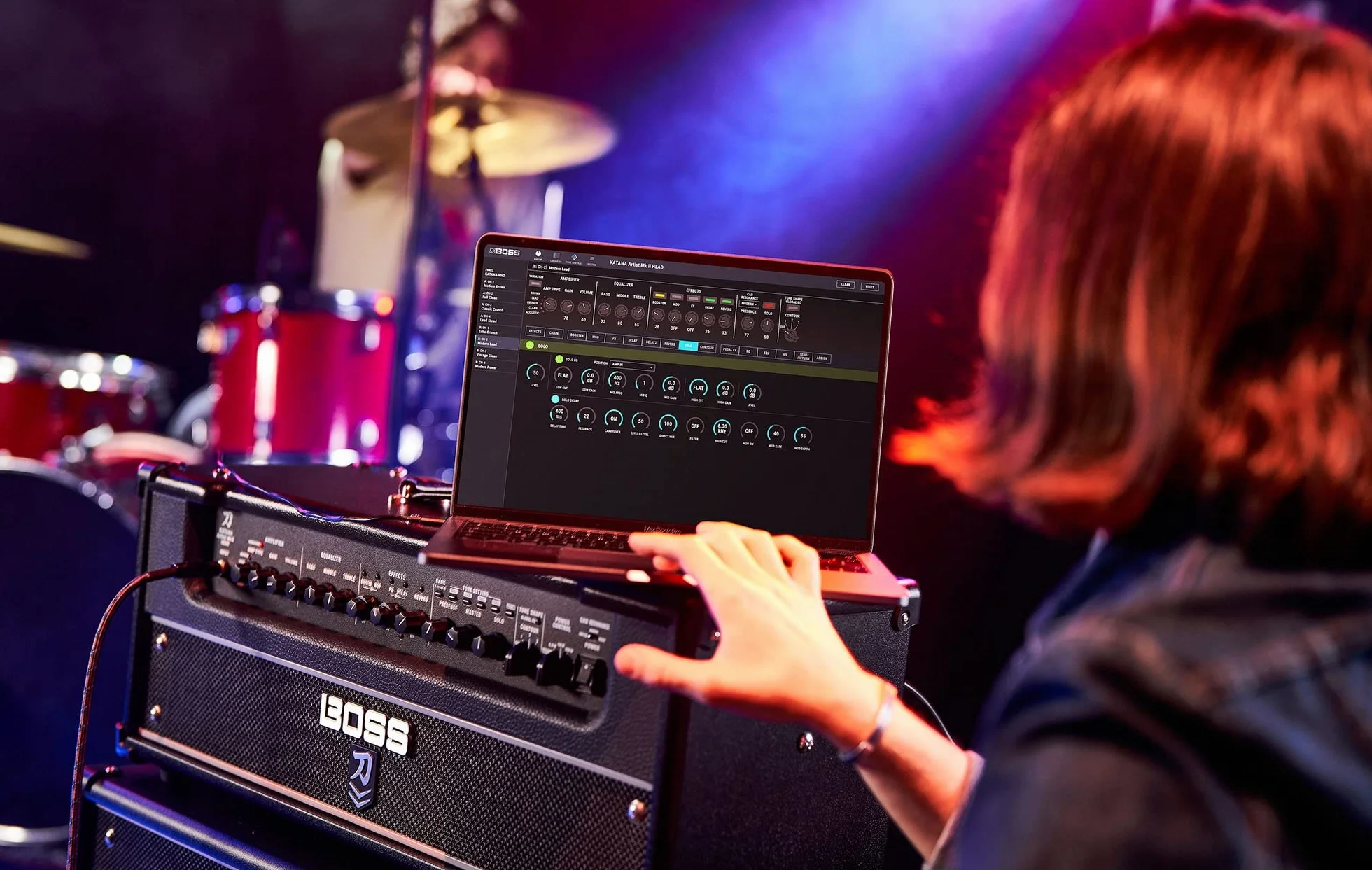 Amplificador de Guitarra BOSS Katana-Artist MkII Head | Cabezal de Amplificador de 100 vatios con Sonido prémium y exclusivas Herramientas para modelar el Sonido | Configuraciones Personalizadas