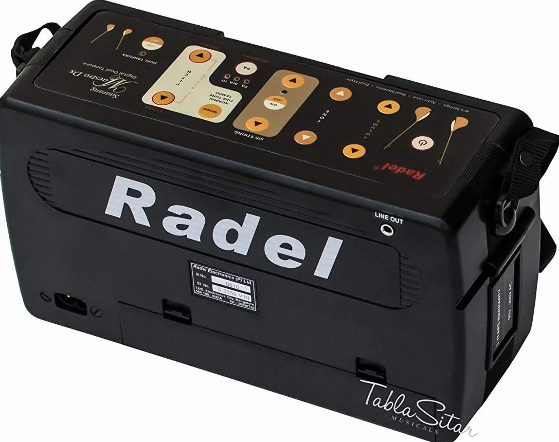 Radel at Maestro DX Electronic Tanpura Shruti Box (negro) Electronic Tanpura - RADEL Saarang Maestro Dx Electronic Tanpura - Tambura, Caja digital Tanpura, Tanpura Sampler,