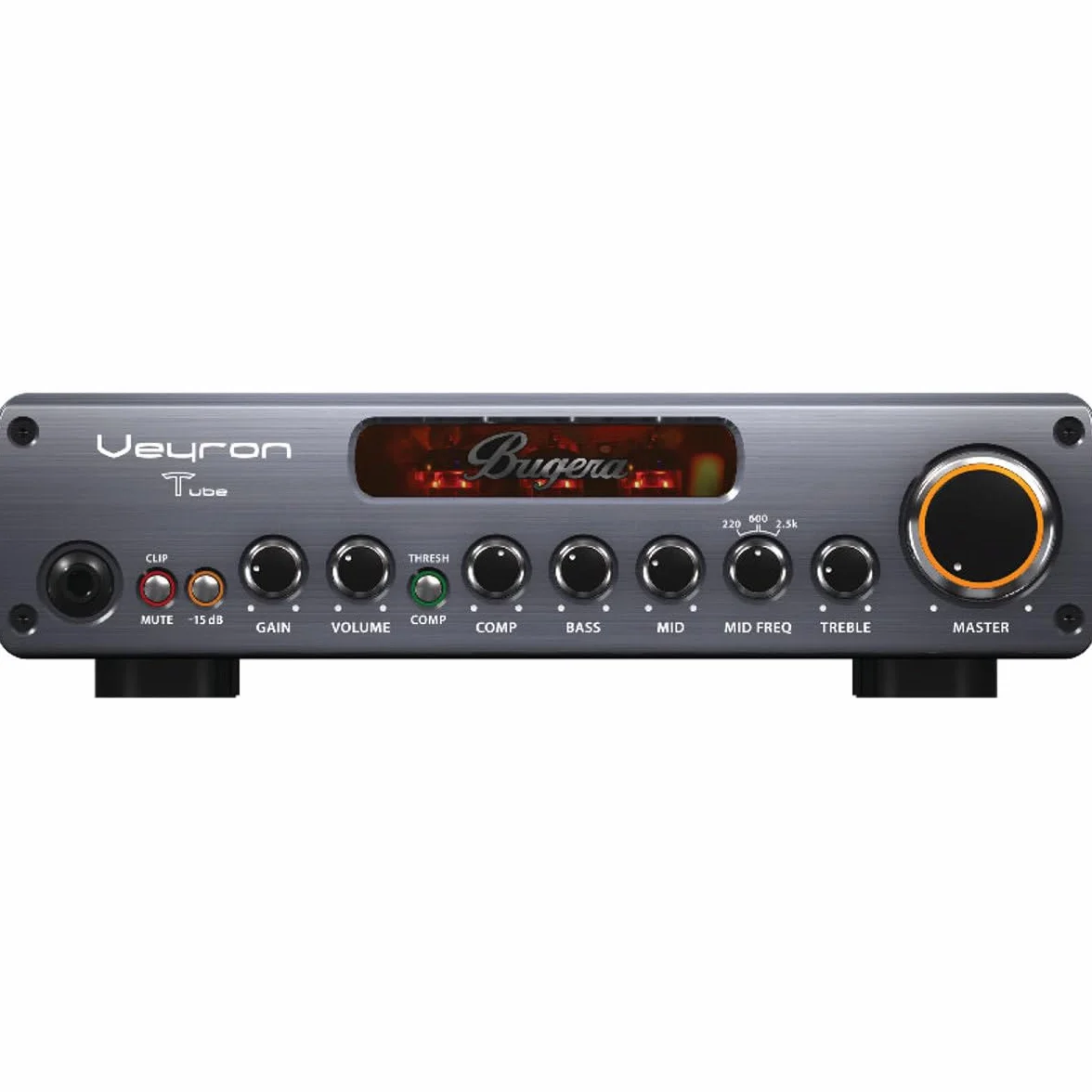 Bugera VEYRON TUBE BV1001T Amplificador de bajo ultracompacto de 2000 W clase D con preamplificador de válvulas, compresor óptico y tecnología DYNAMIZER