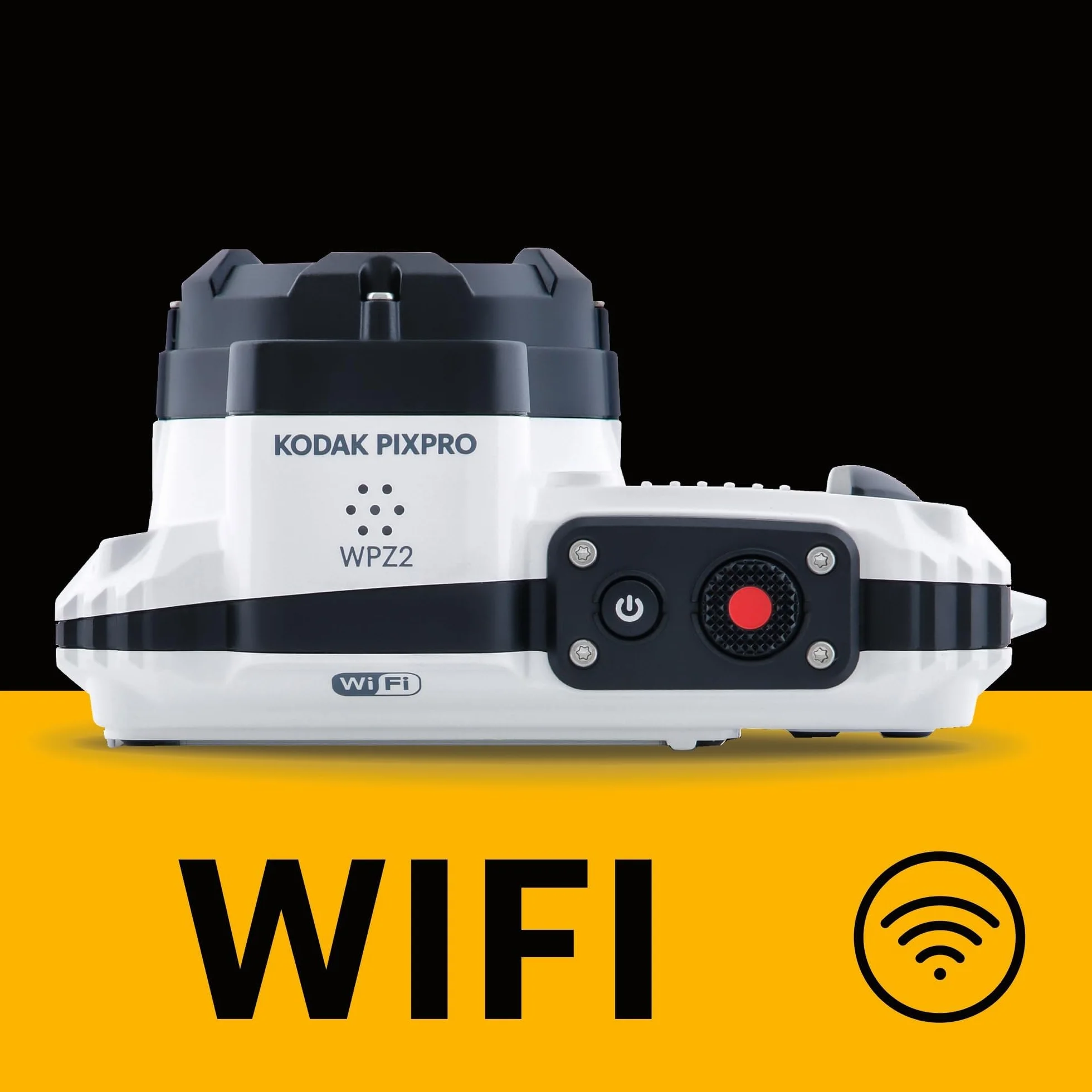 KODAK Pixpro Pack WPZ2 + 1 Tarjeta SD Compact 16M Pixels, Impermeable a 15 m, antigolpes, vídeo 720p, Pantalla LCD 2,7 – Batería Li-Ion – Blanco – Blanco