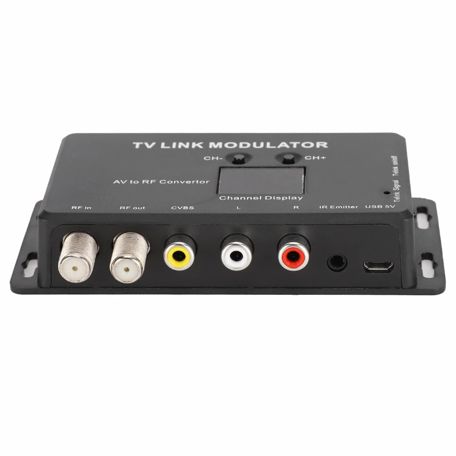 Modulador UHF, Convertidor Universal TM70 de AV a HF con Visualización de Canales, PAL/NTSC Opcional Fuerte y Robusto Modulador UHF TV LINK Compatible con Set Top Box